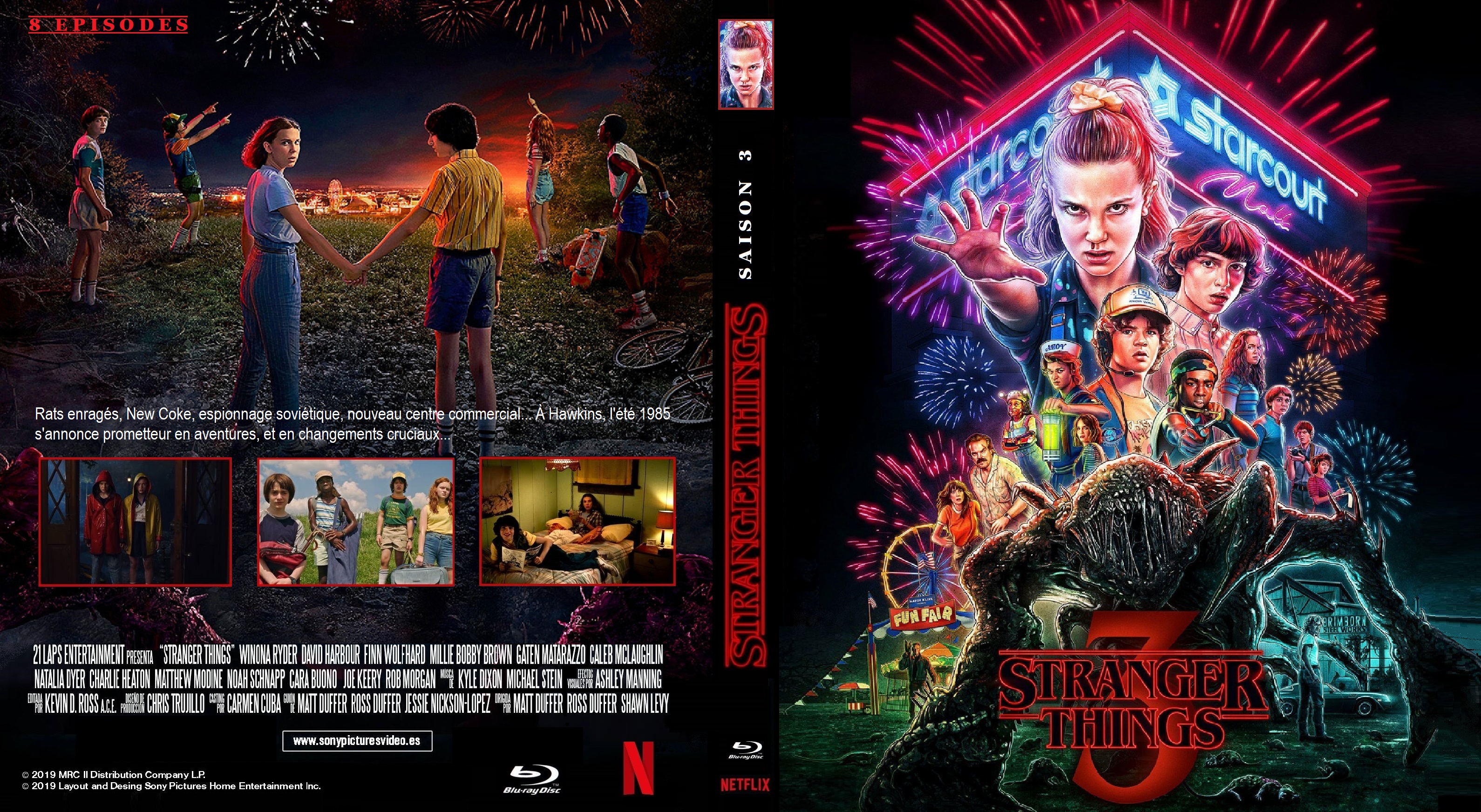 Jaquette DVD Stranger Things saison 3 custom (BLU-RAY)