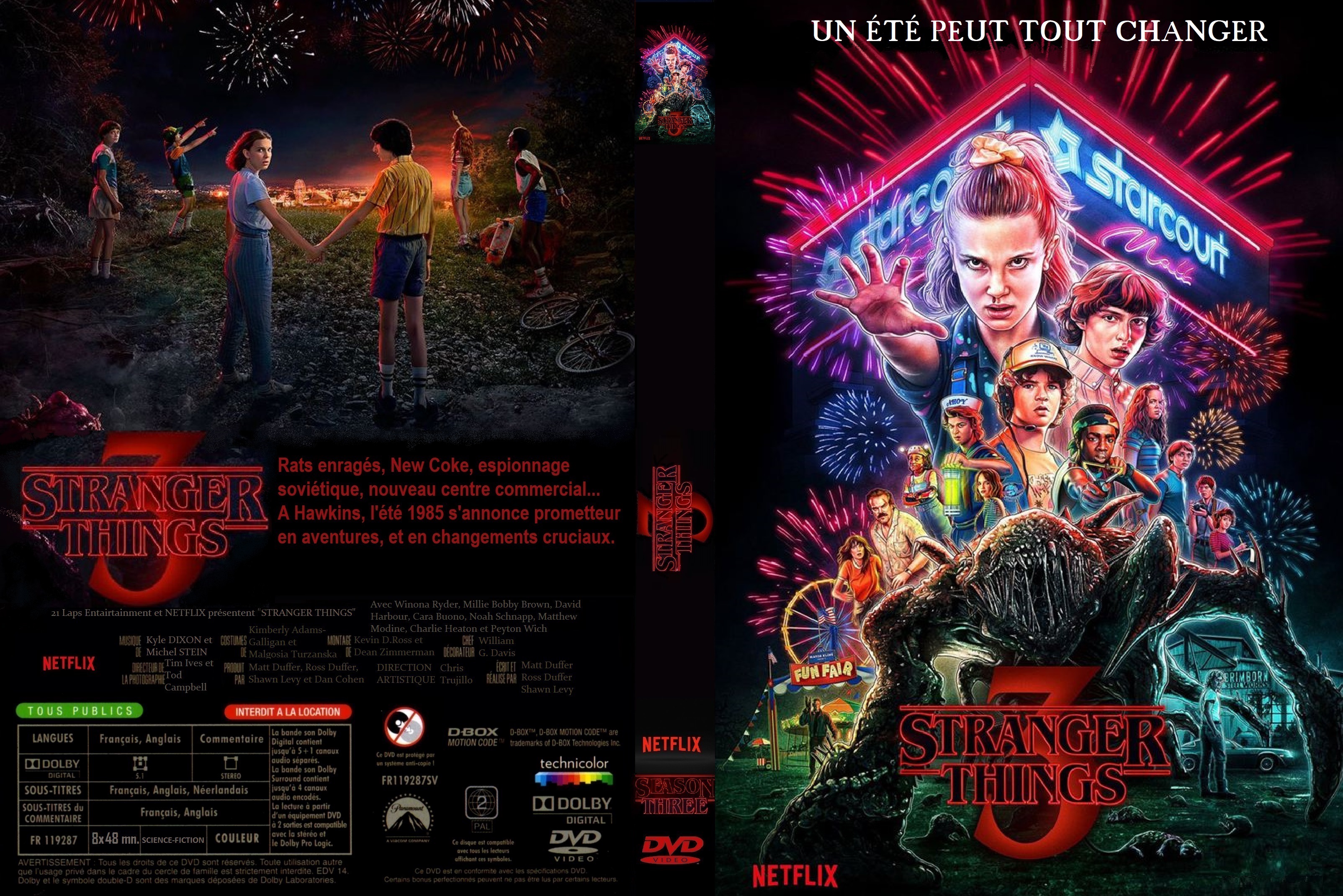 Jaquette DVD Stranger Things saison 3 custom v2