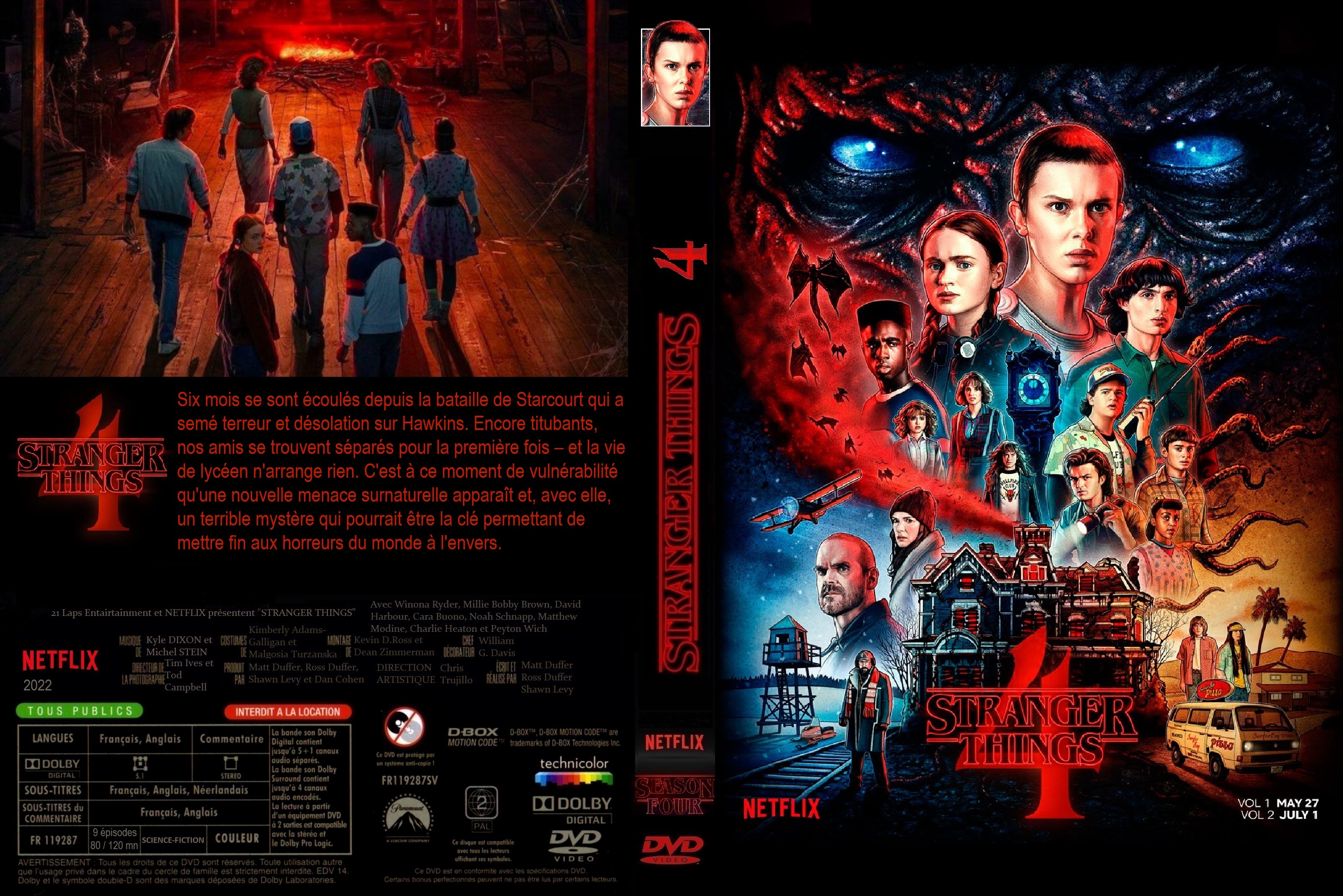 Jaquette DVD Stranger Things saison 4 custom