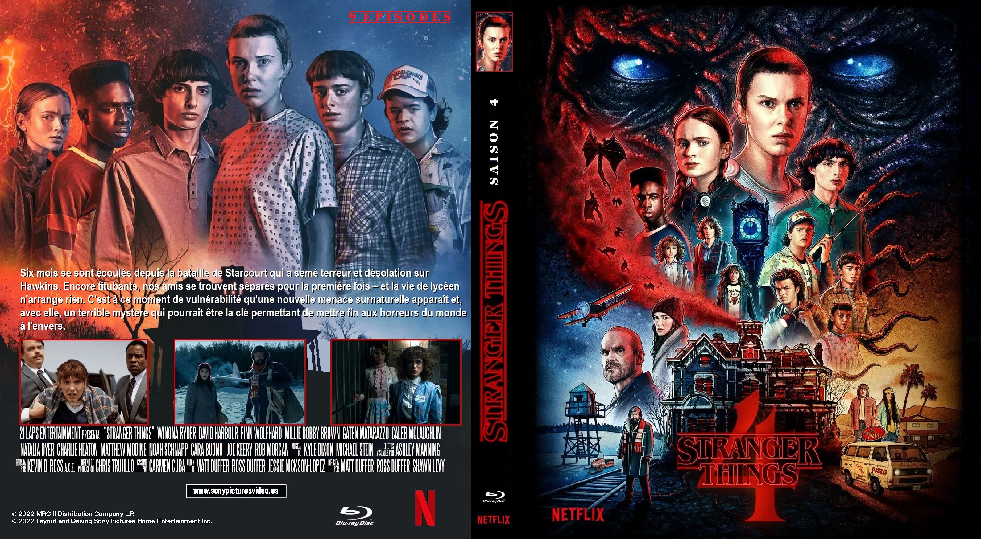 Jaquette DVD Stranger Things saison 4 custom (BLU-RAY)