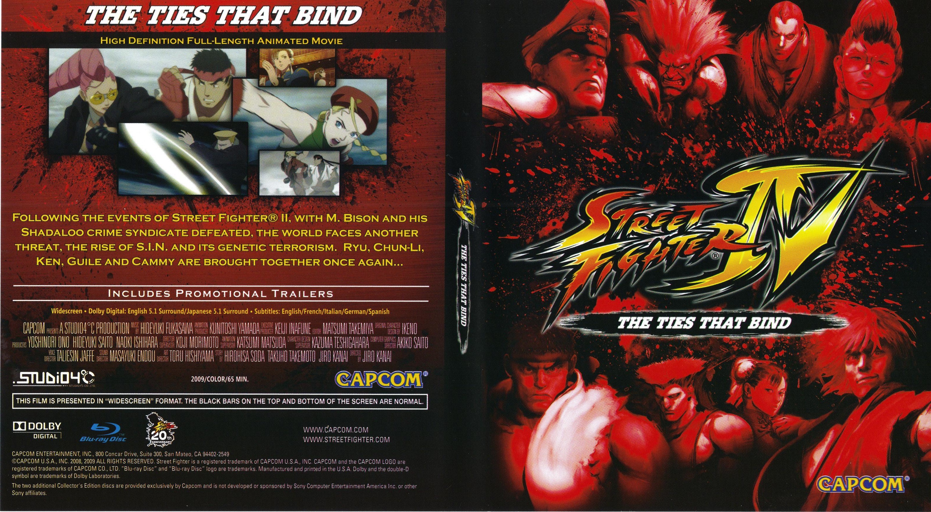 Jaquette DVD Street Fighter 4 The Ties That Bind Zone 1 (BLU-RAY)