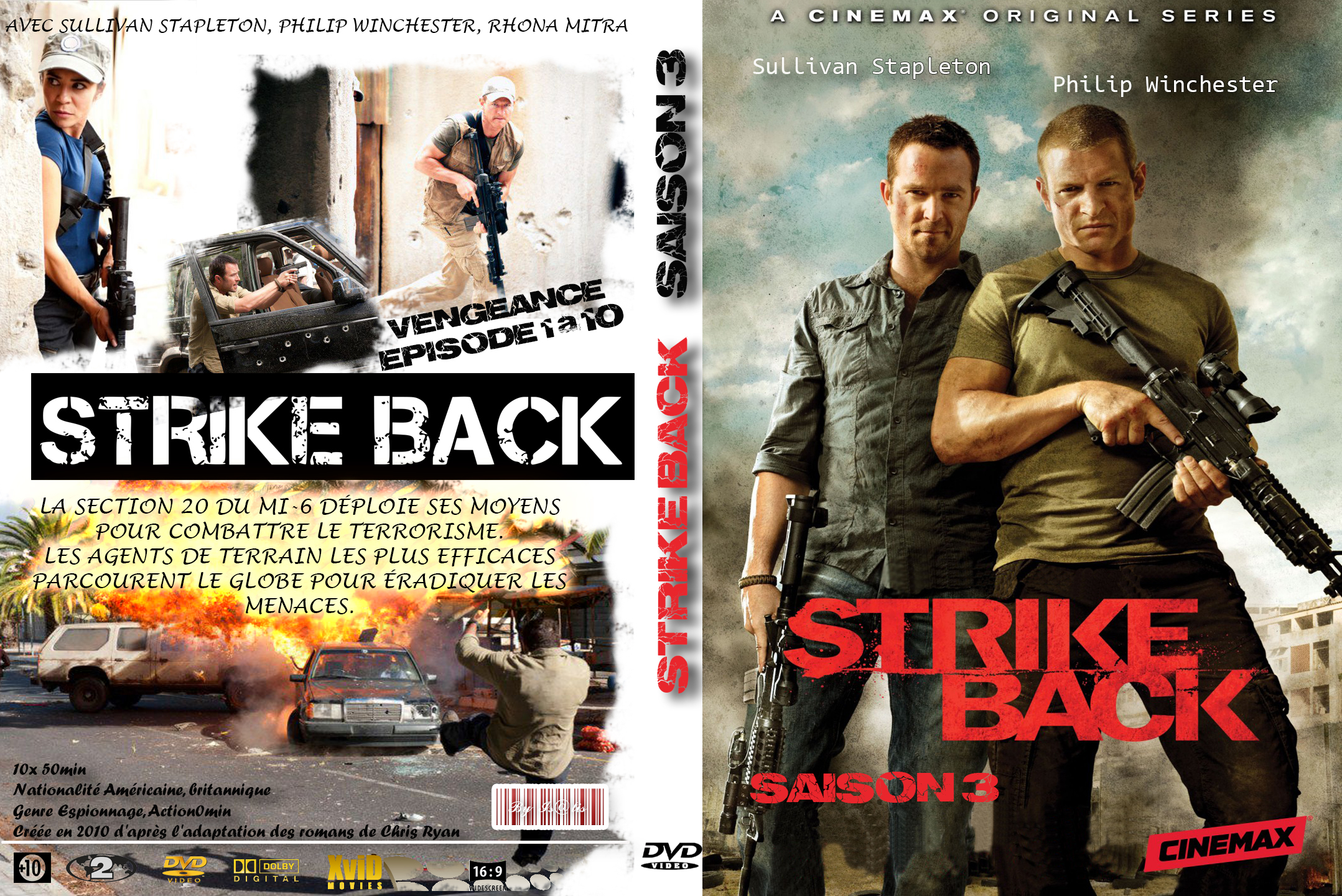 Jaquette DVD Strike back Saison 3 custom