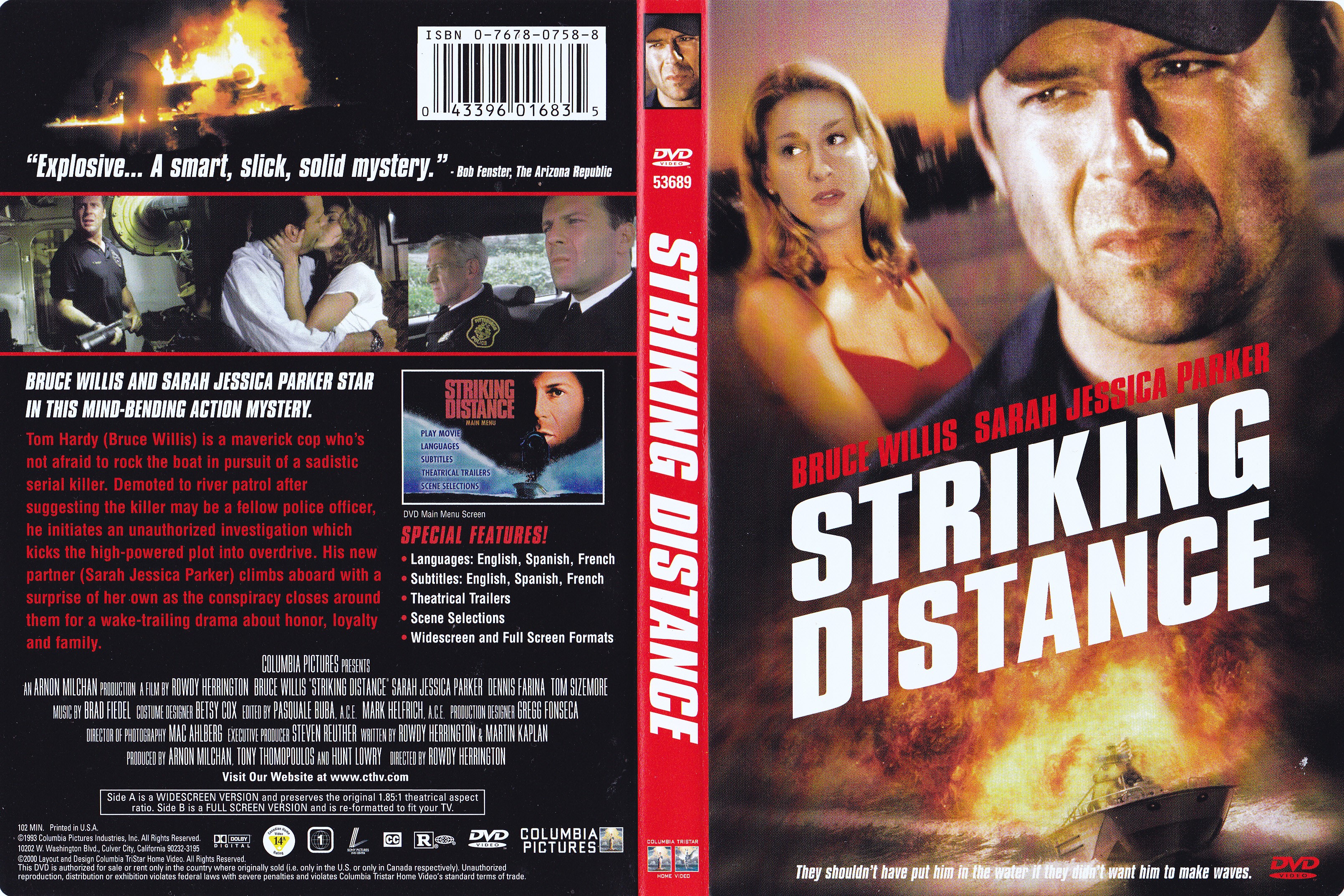 Jaquette DVD Striking Distance (Canadienne)