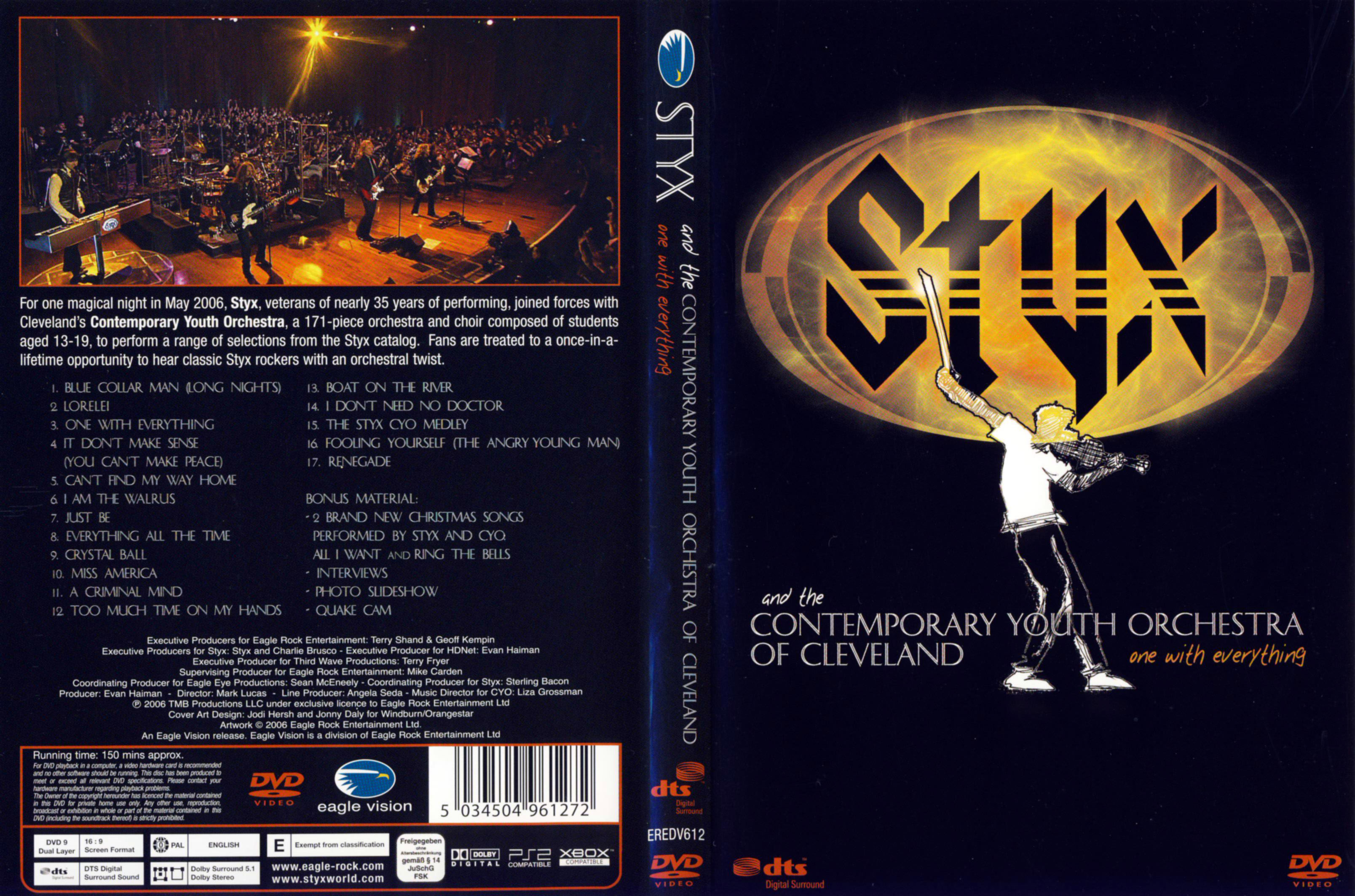 Jaquette DVD Styx and the Contemporary youth orchestra of Cleveland