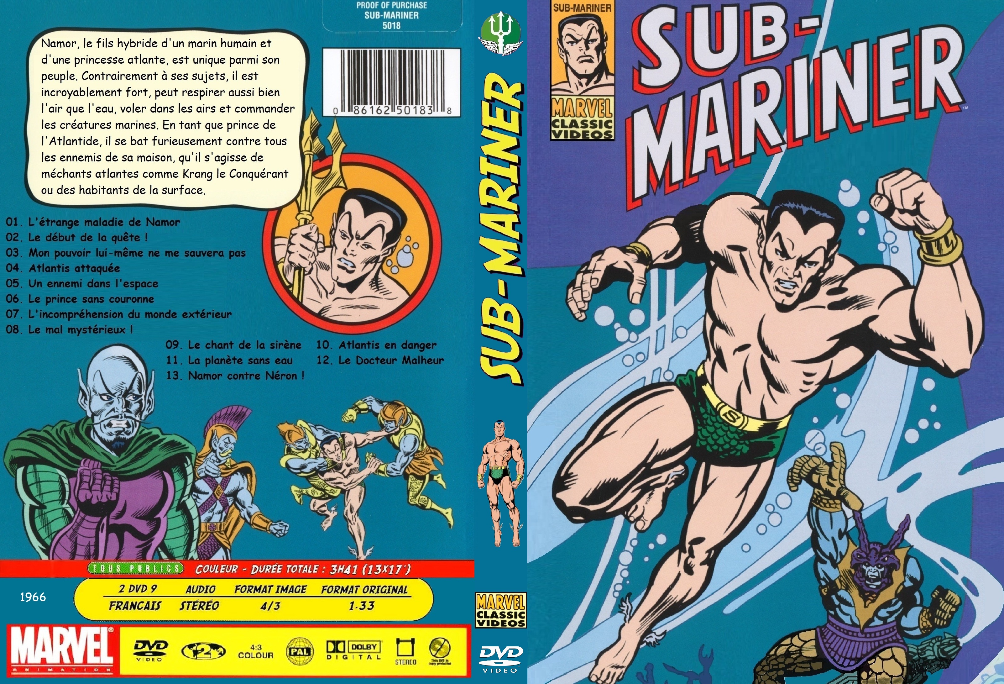 Jaquette DVD Sub-Mariner DA 1966 custom