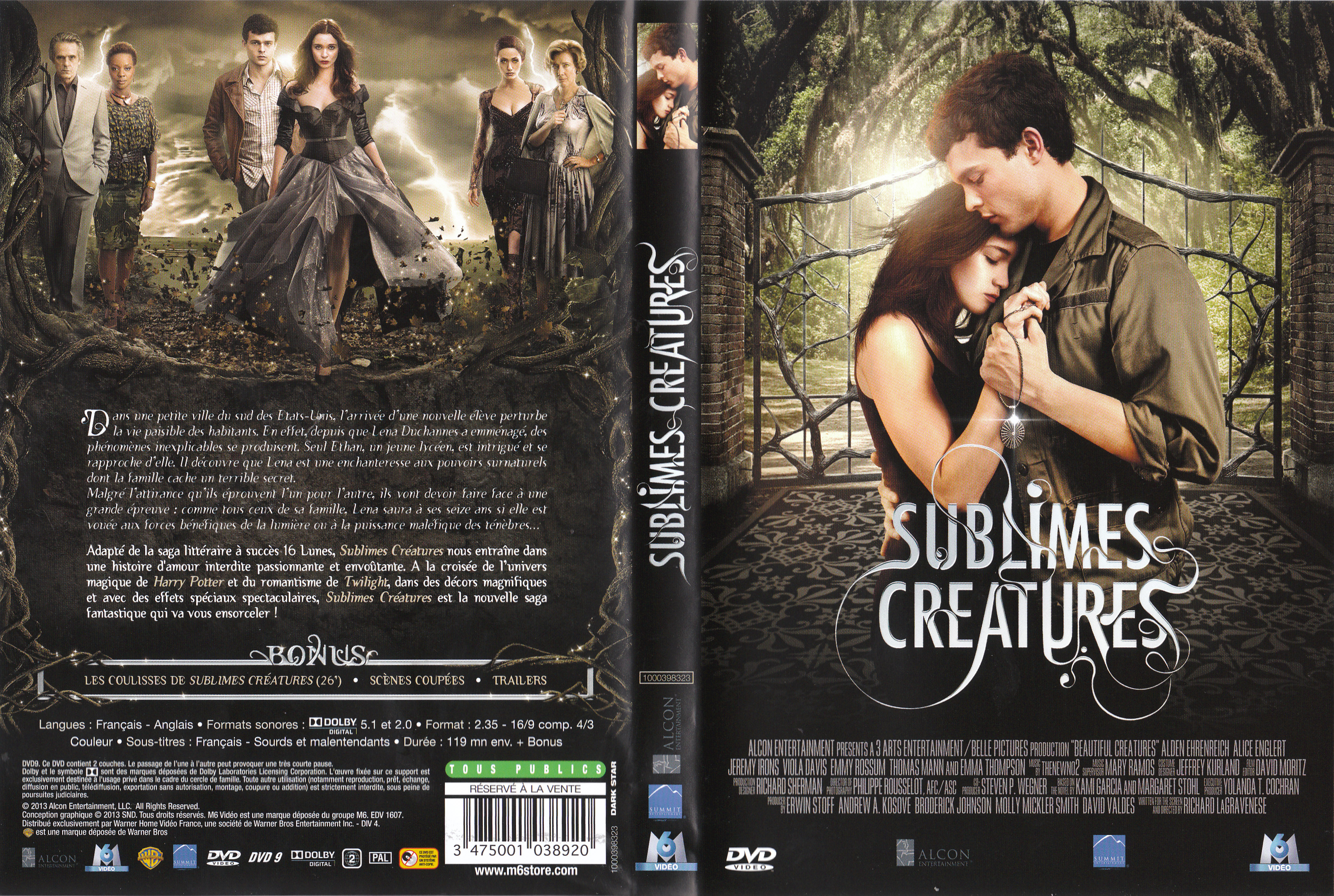 Jaquette DVD Sublimes cratures