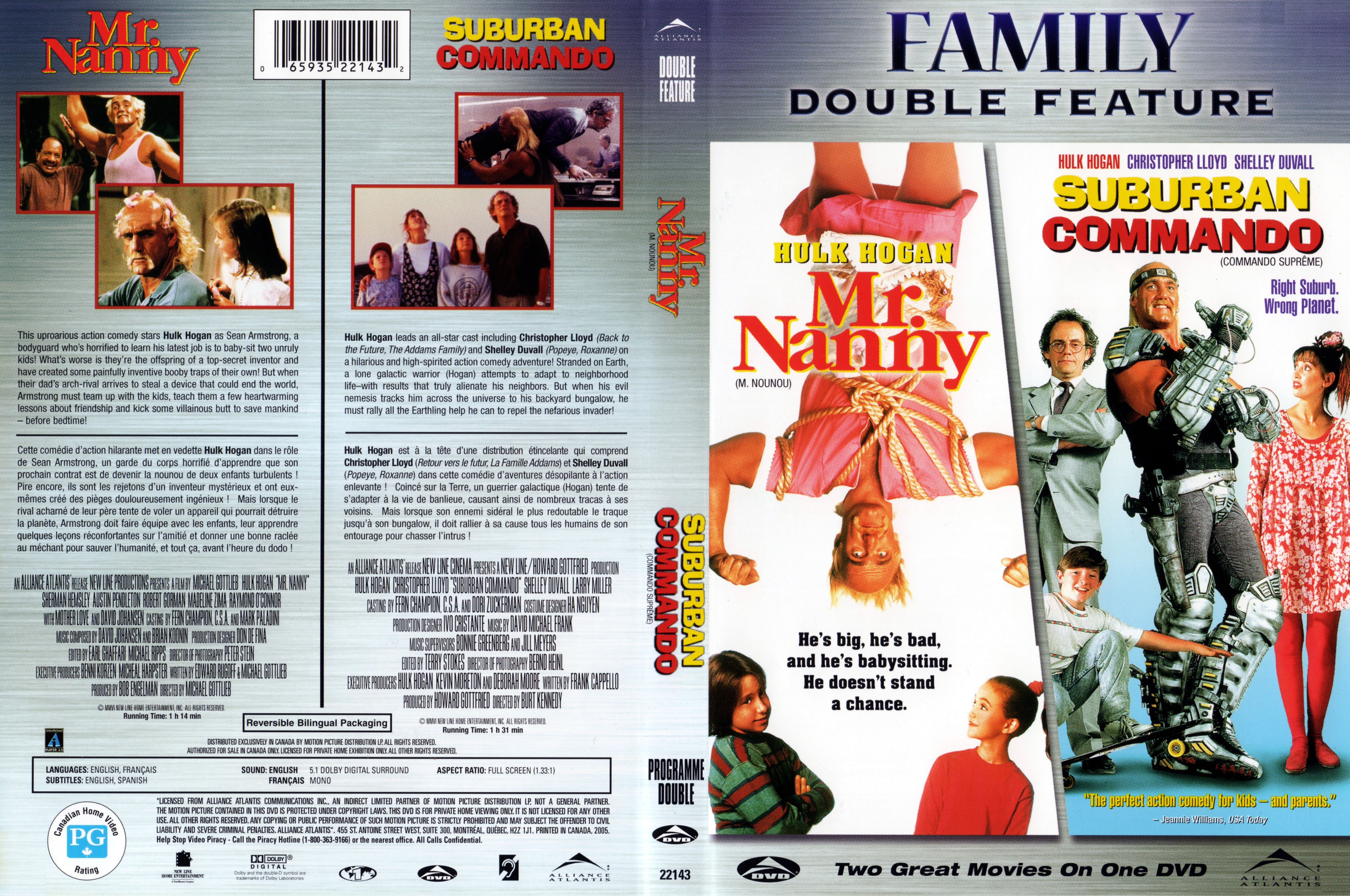 Jaquette DVD Suburban commando + Mr nanny