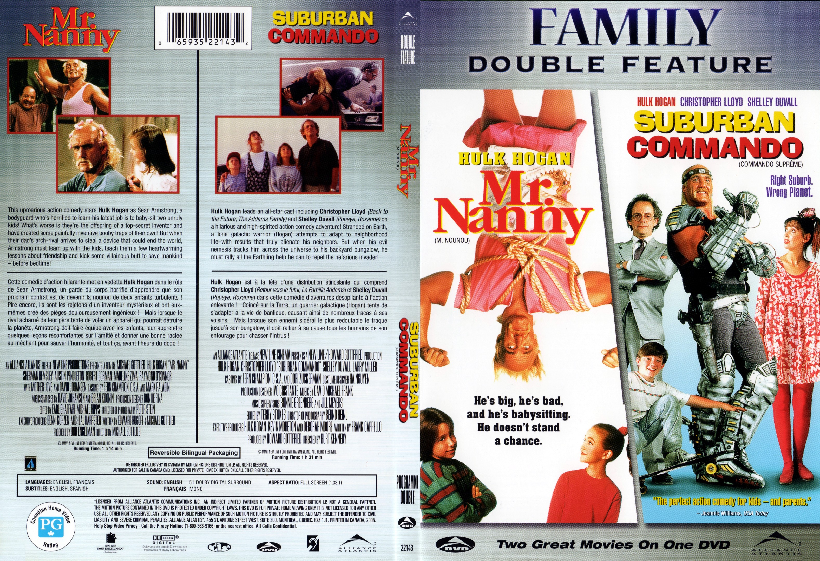 Jaquette DVD Suburban commando + Mr nanny - SLIM