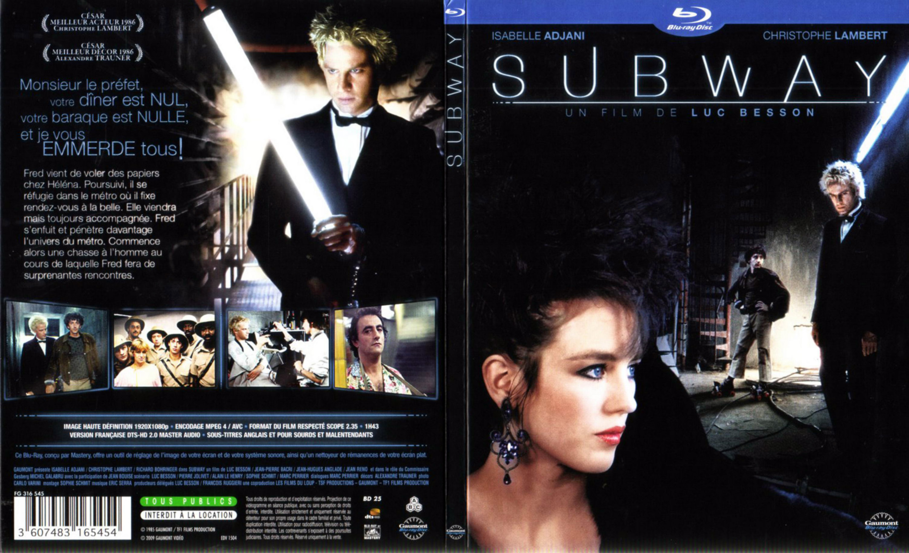 Jaquette DVD Subway (BLU-RAY)