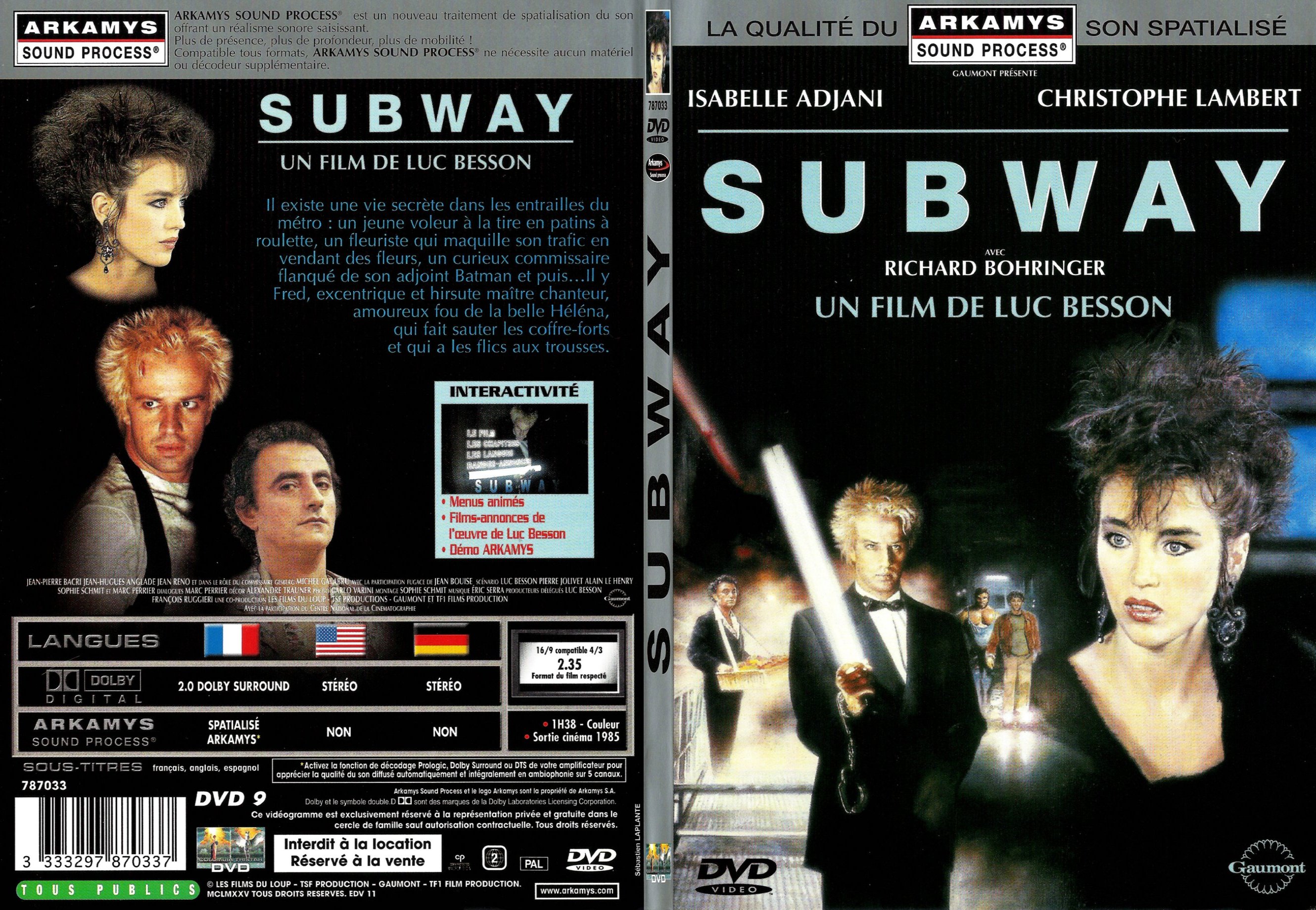 Jaquette DVD Subway - SLIM
