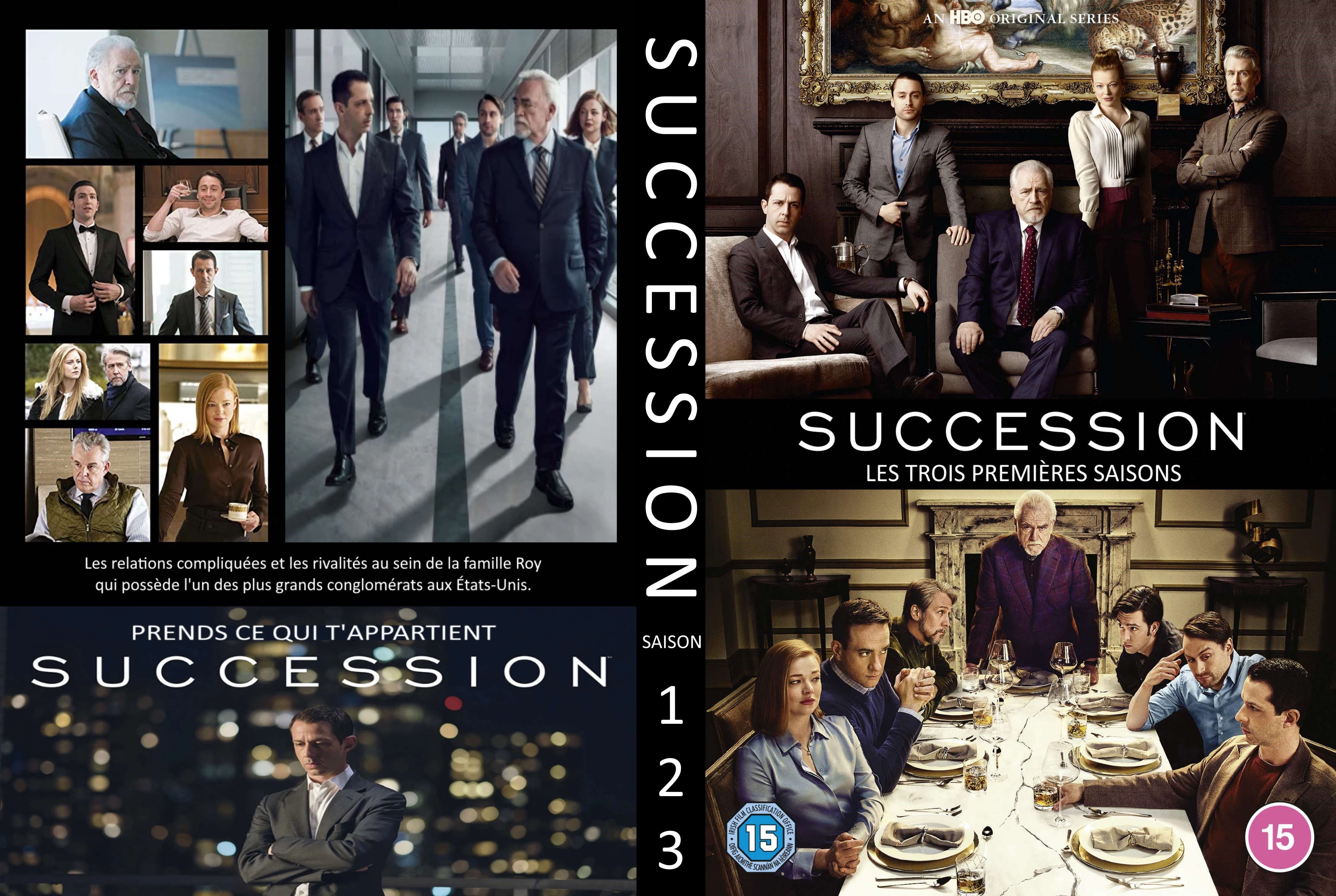 Jaquette DVD Succession S01, 02 et 03 custom