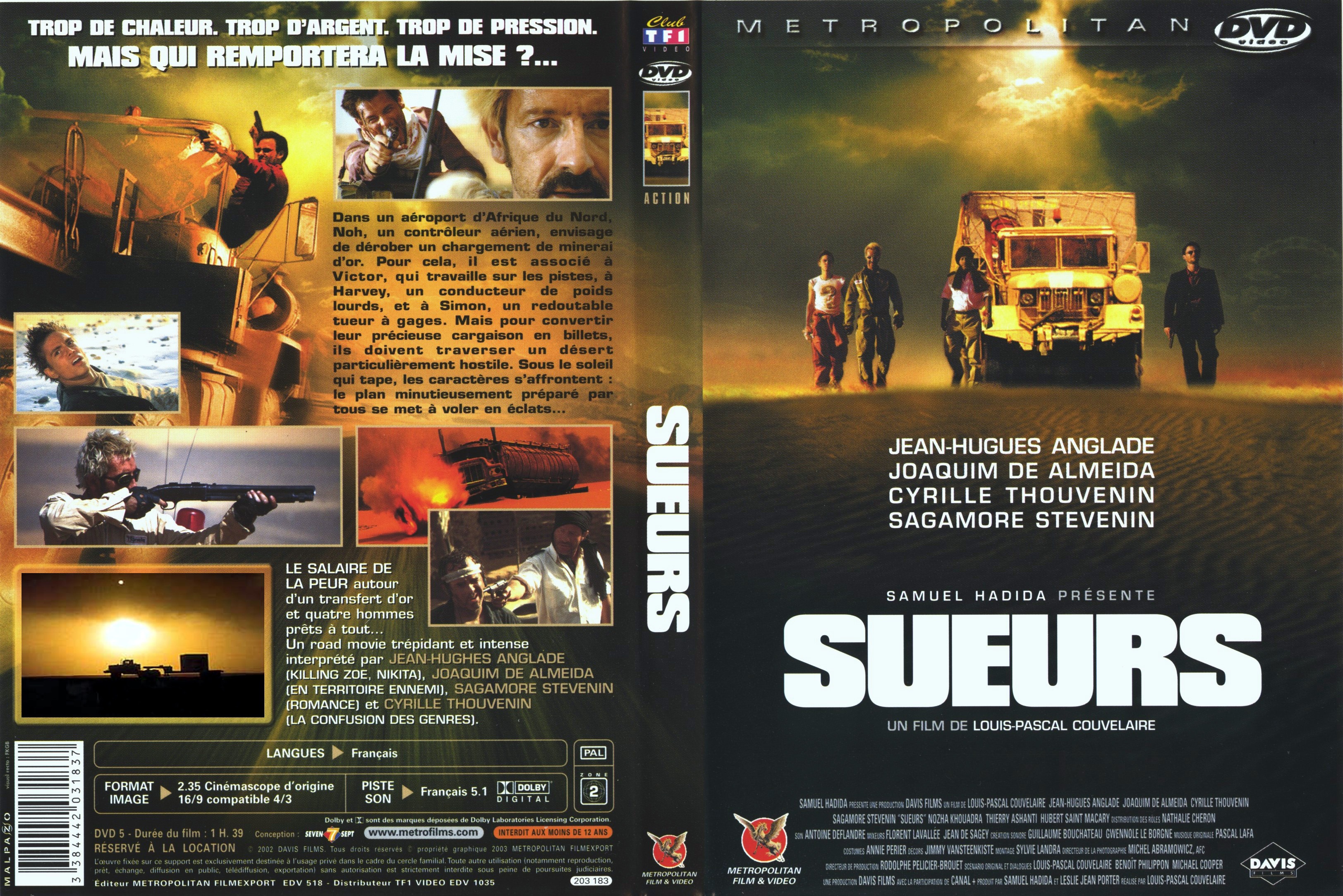 Jaquette DVD Sueurs