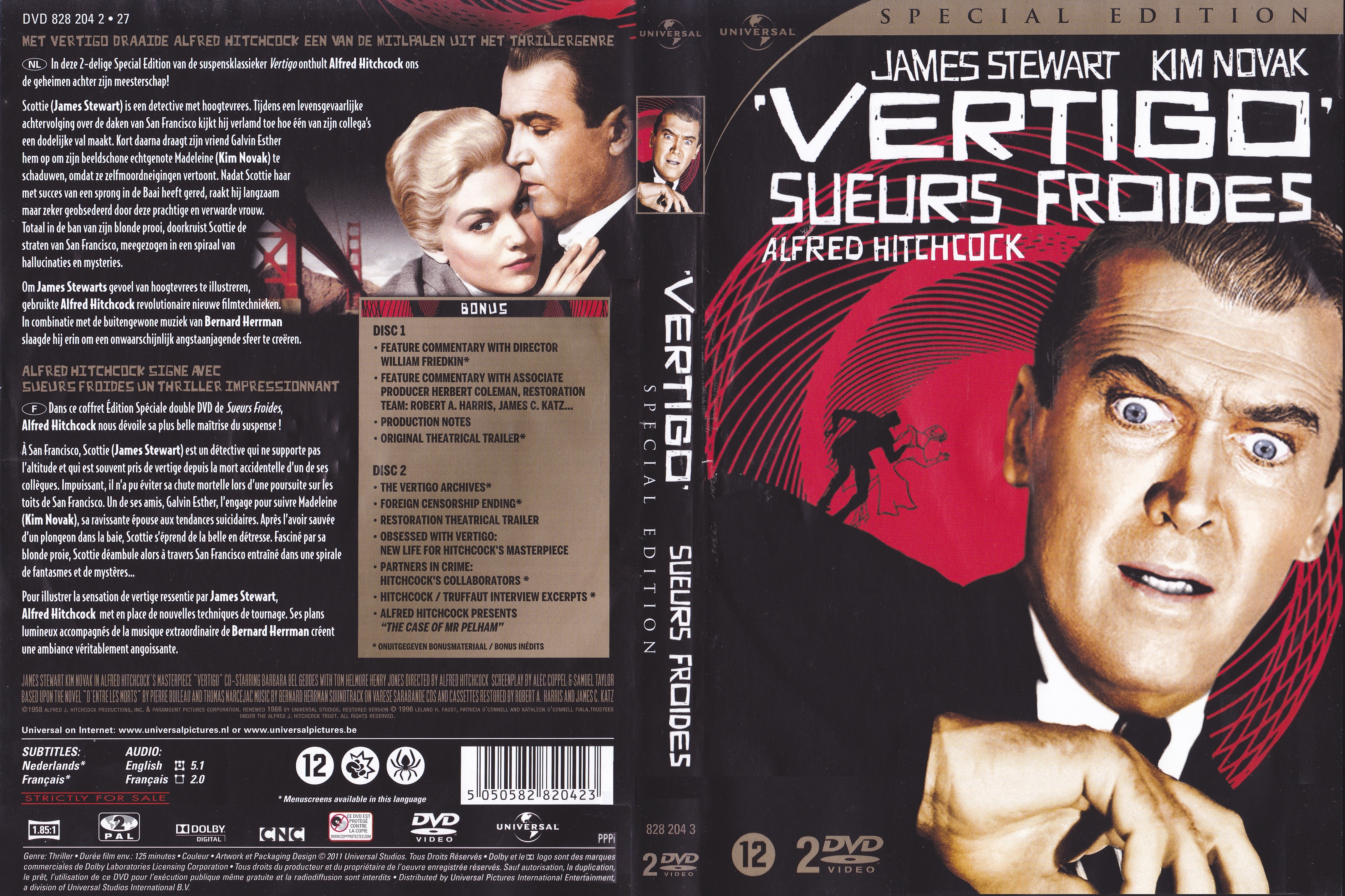 Jaquette DVD Sueurs Froides v7