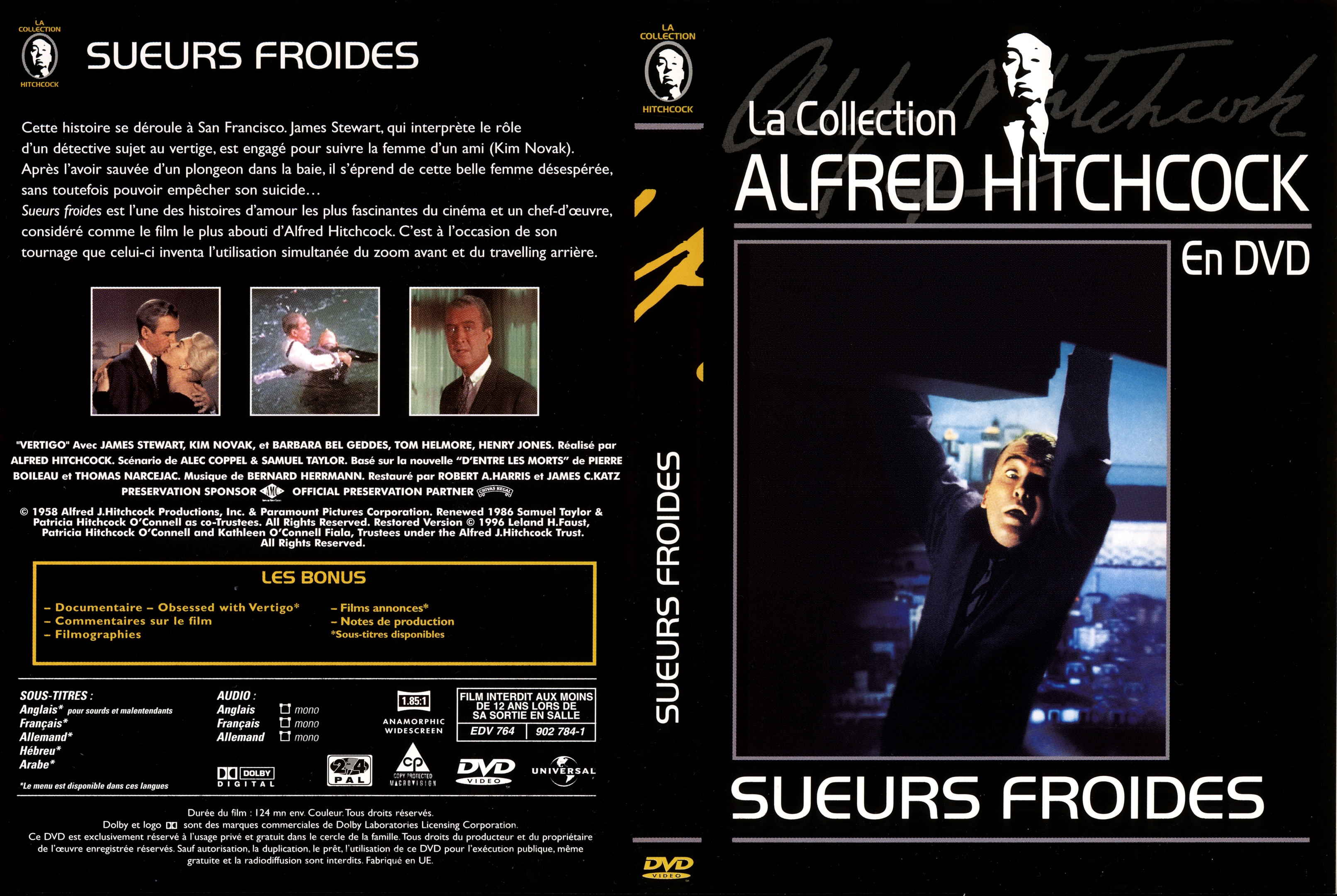 Jaquette DVD Sueurs froides v2