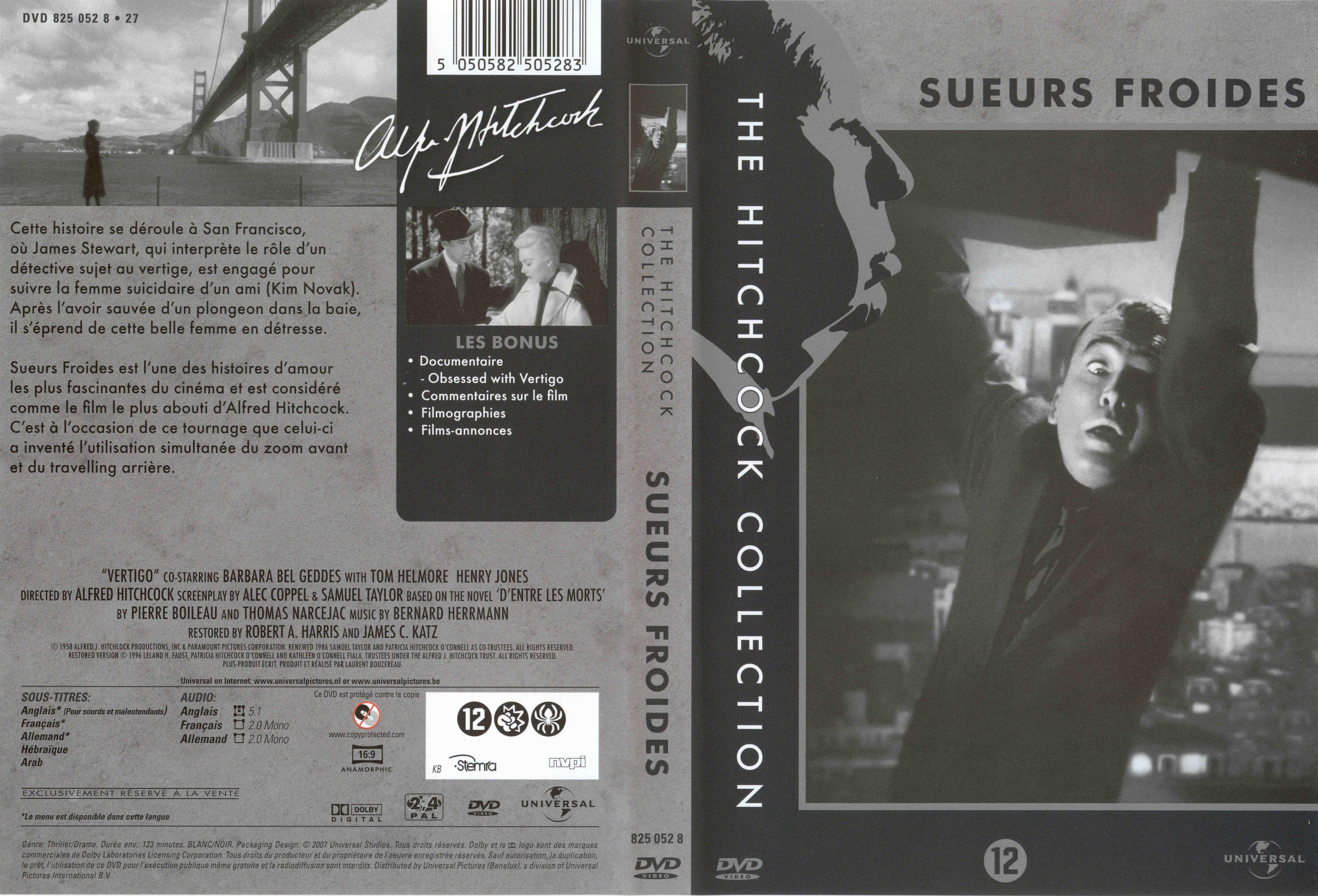 Jaquette DVD Sueurs froides v4