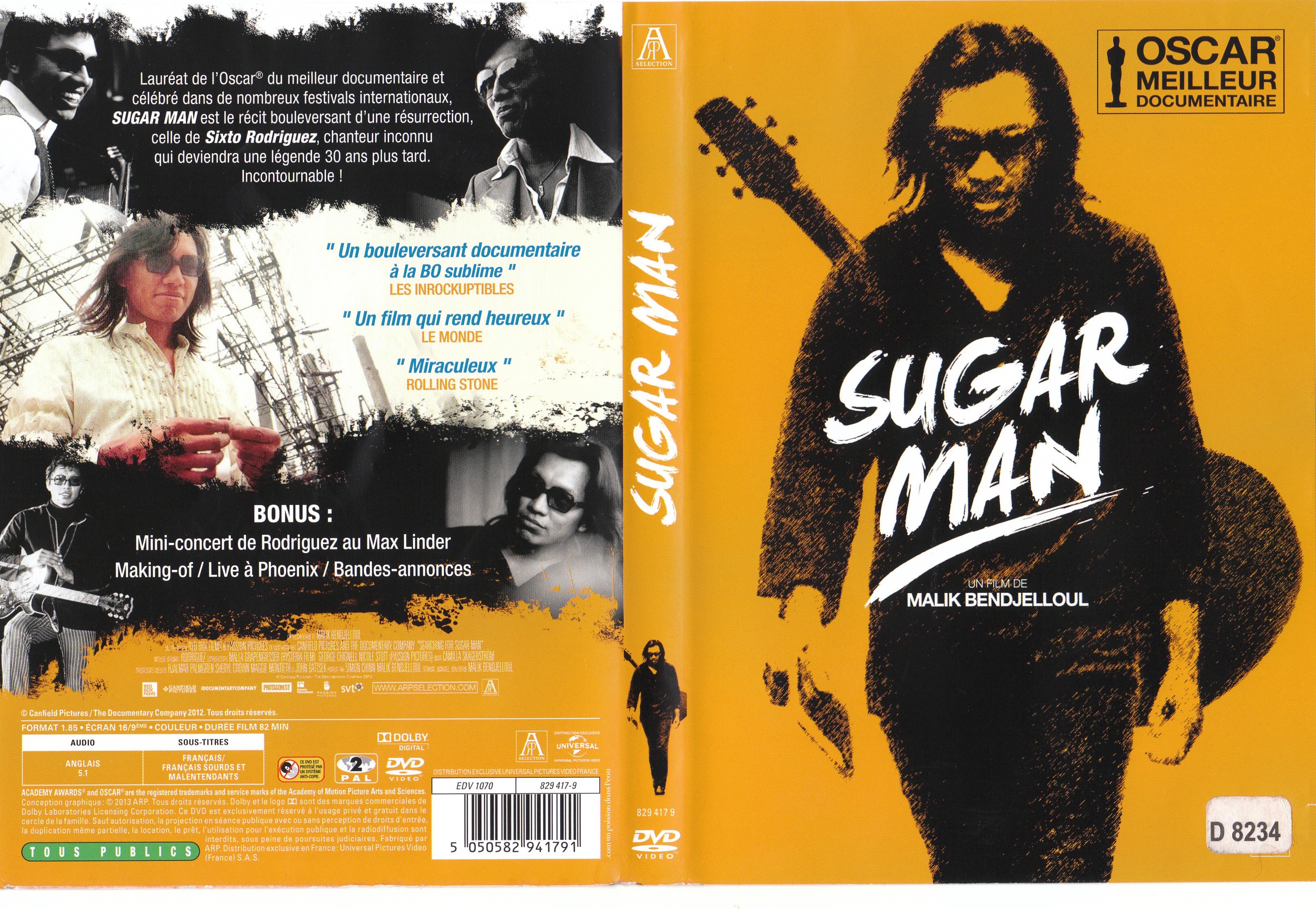 Jaquette DVD Sugar man