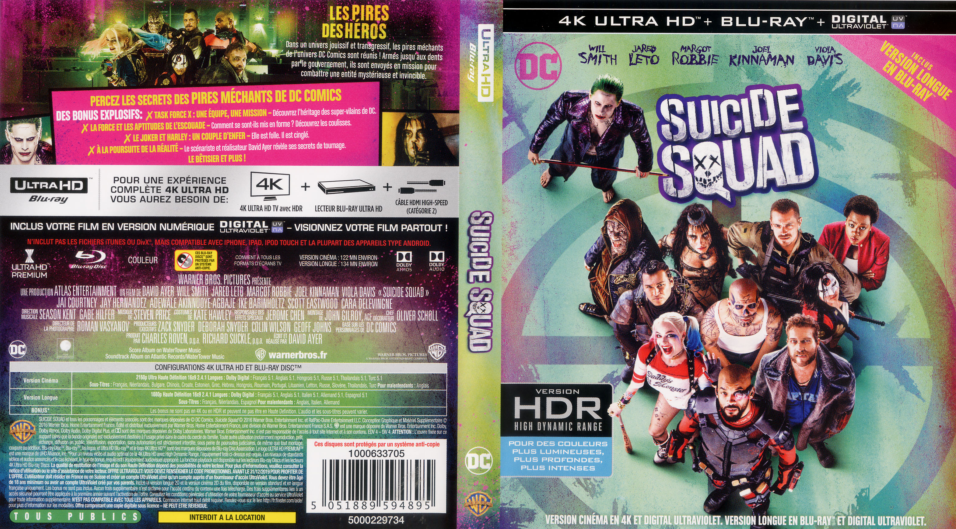 Jaquette DVD Suicide Squad 4K (BLU-RAY)