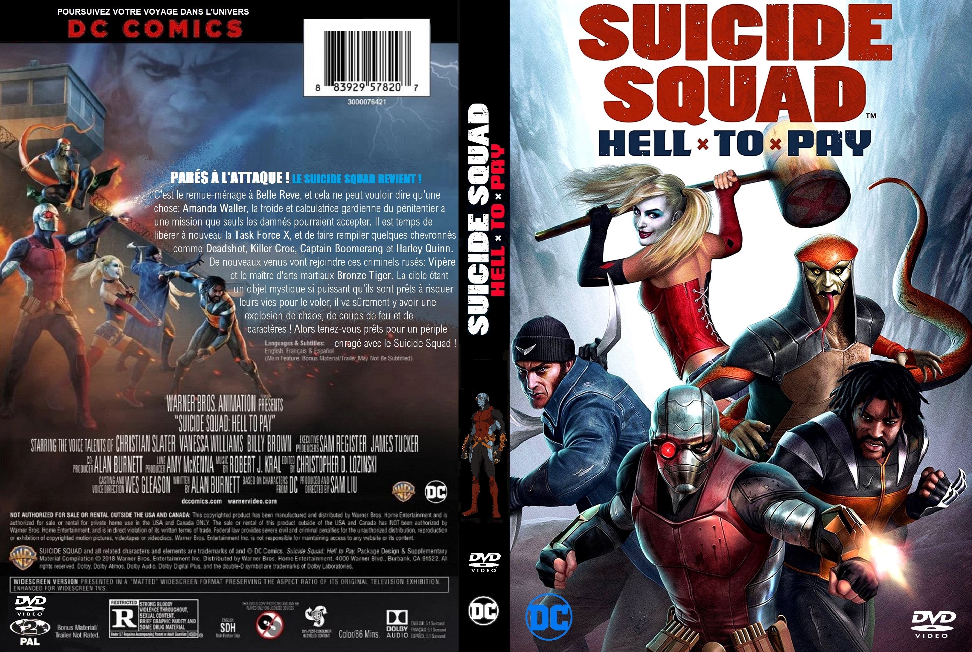 Jaquette DVD Suicide Squad Hell To Pay custom