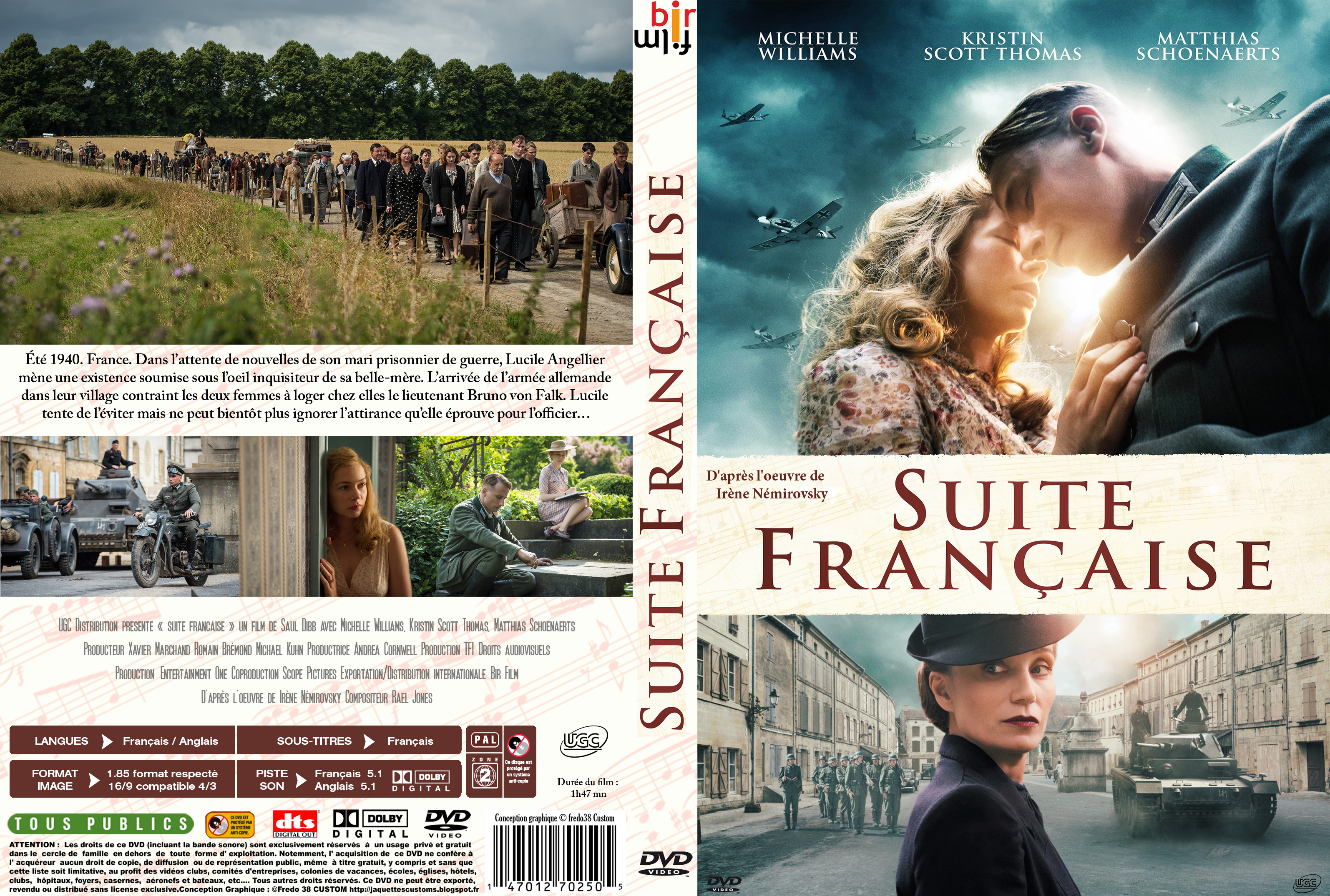 Jaquette DVD Suite Franaise custom v2