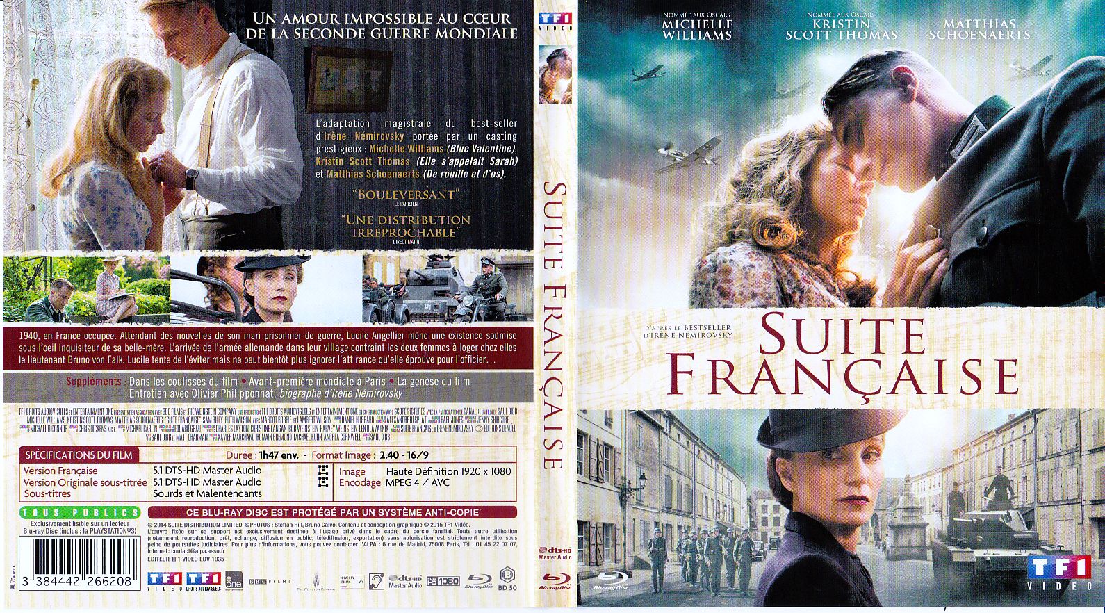 Jaquette DVD Suite francaise (BLU-RAY)