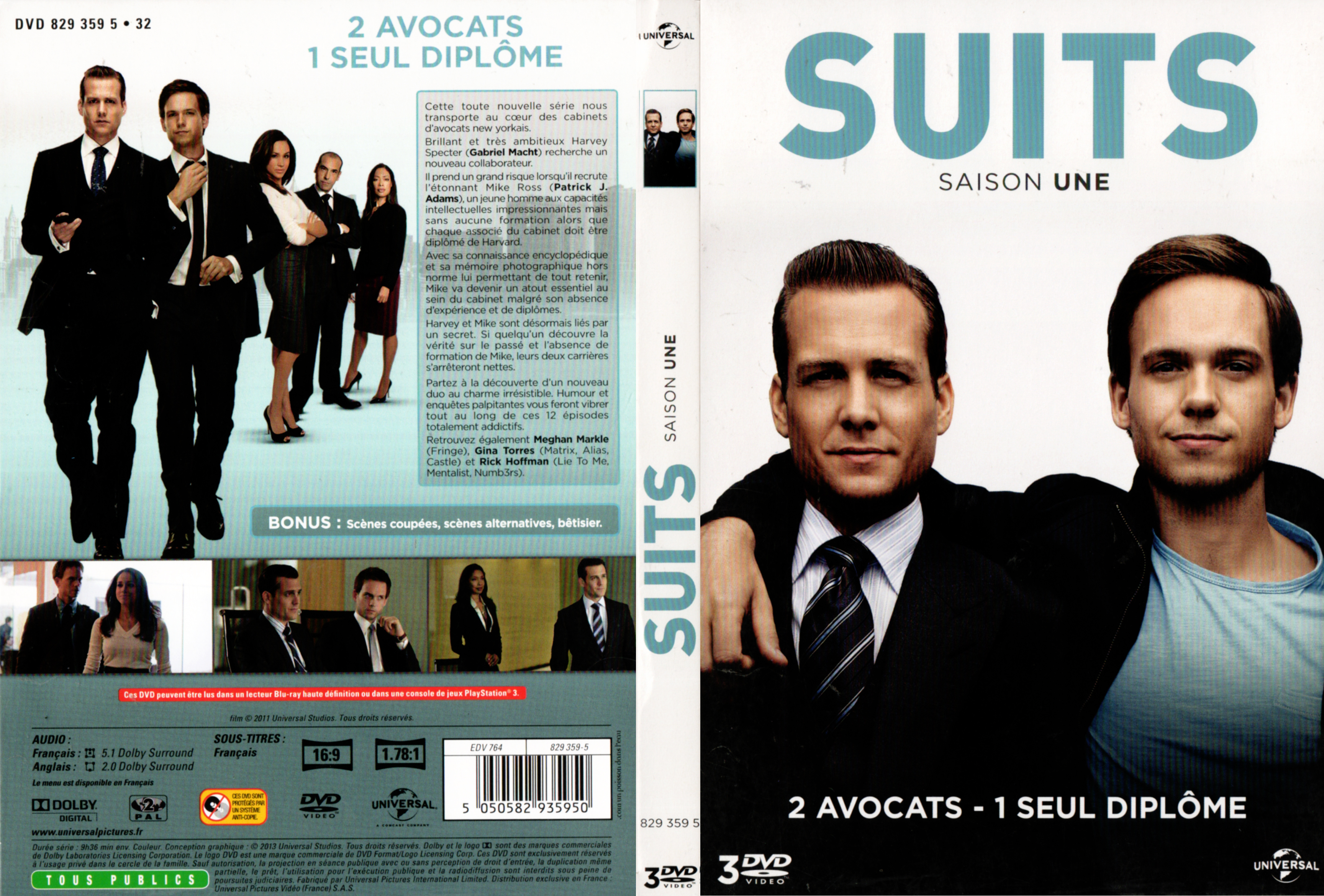 Jaquette DVD Suits Saison 1 COFFRET