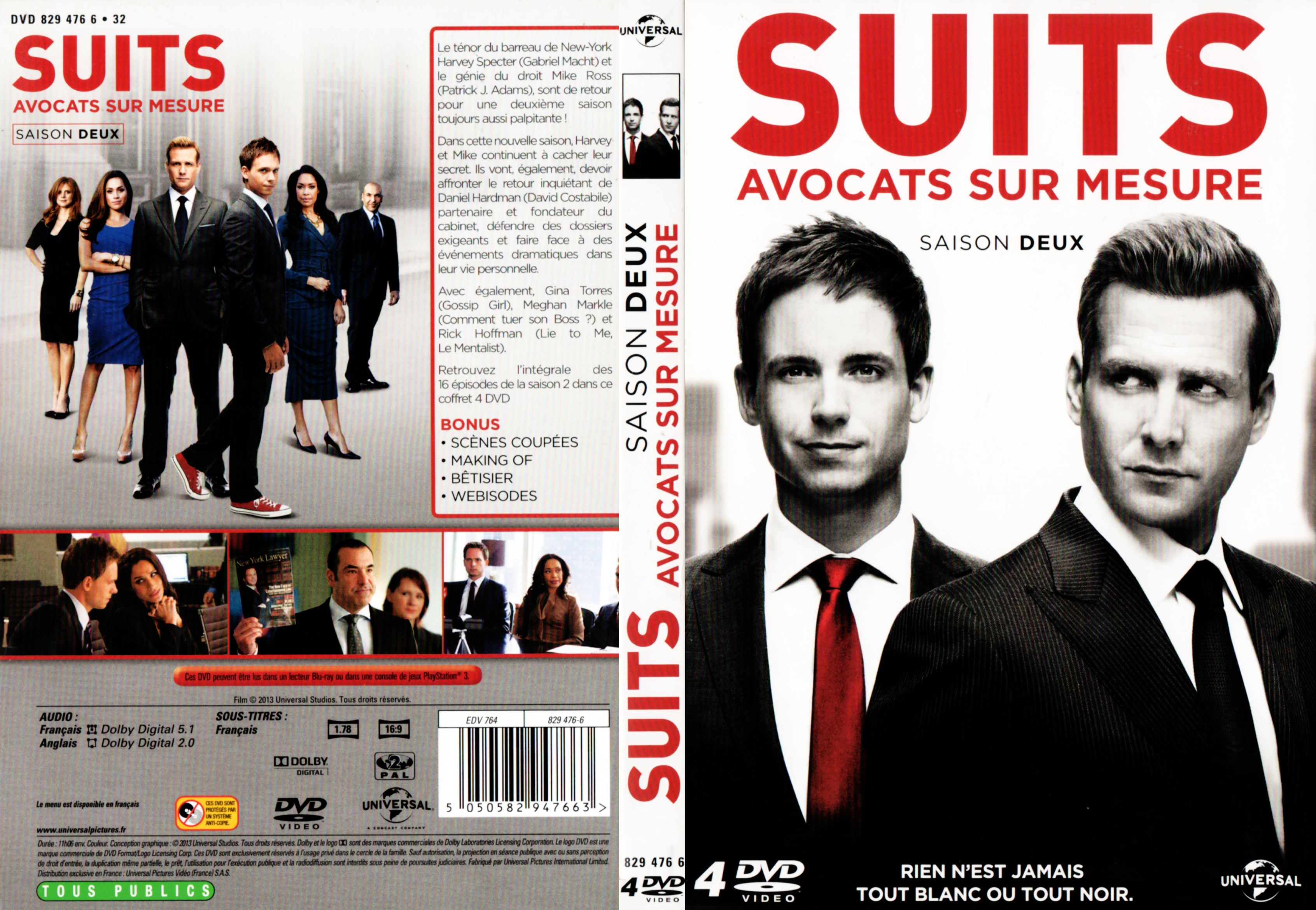 Jaquette DVD Suits Saison 2 COFFRET