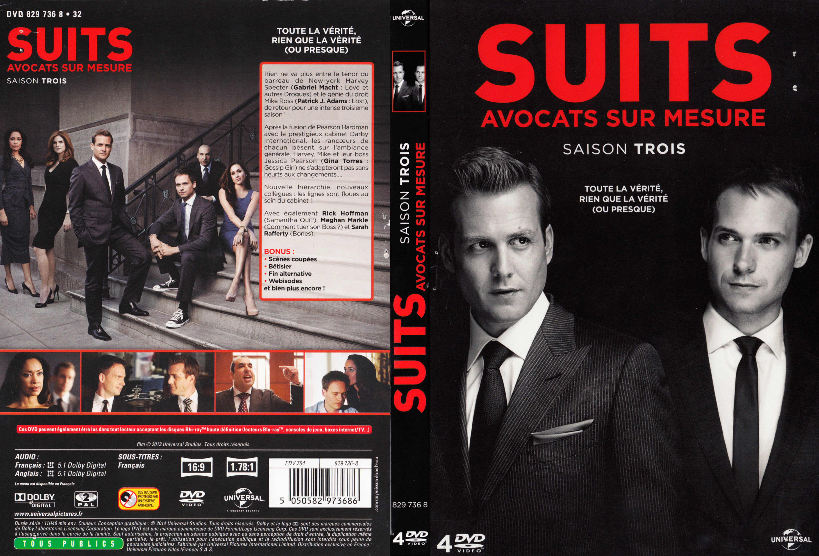 Jaquette DVD Suits Saison 3 COFFRET