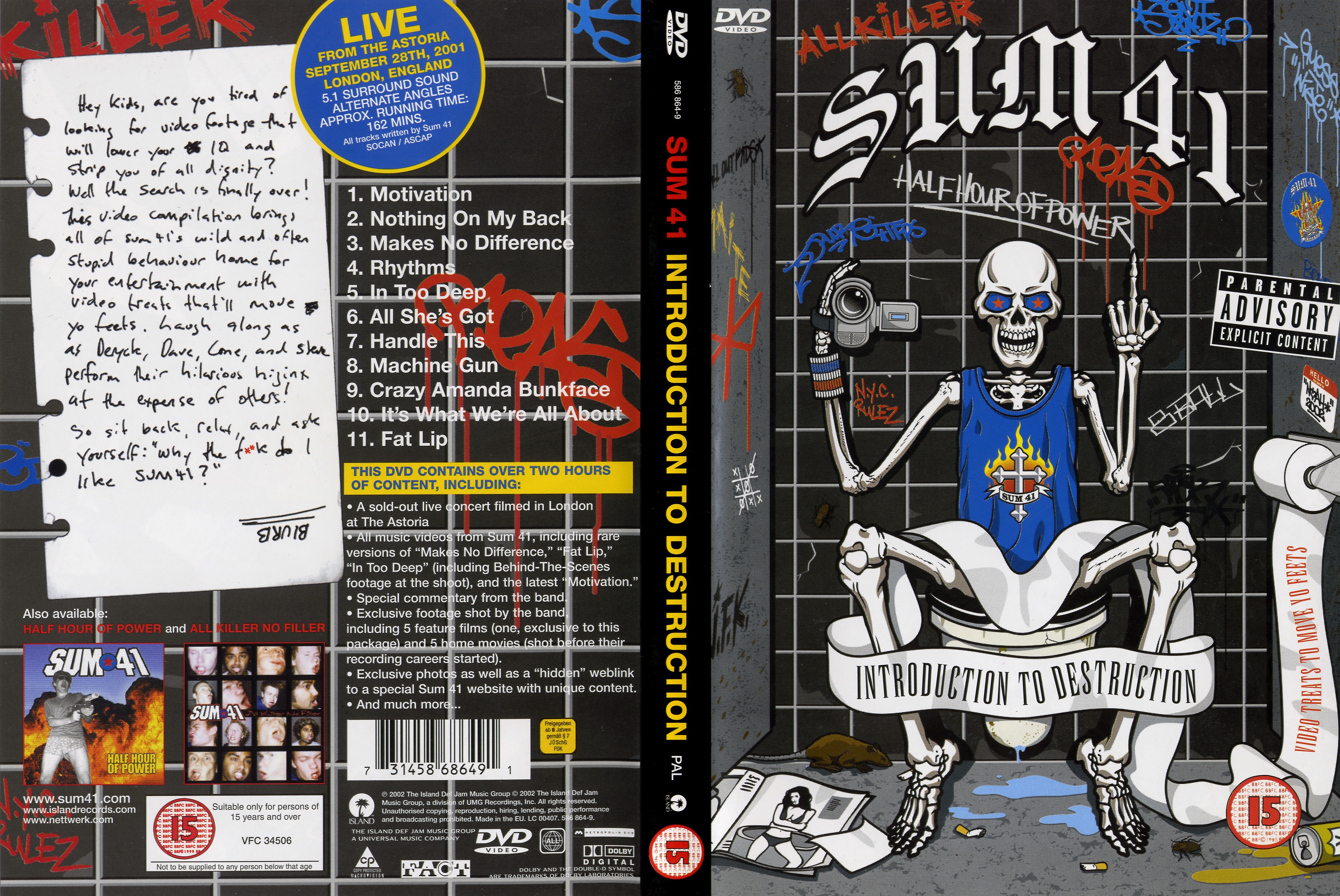 Jaquette DVD Sum 41 - Introduction to destruction