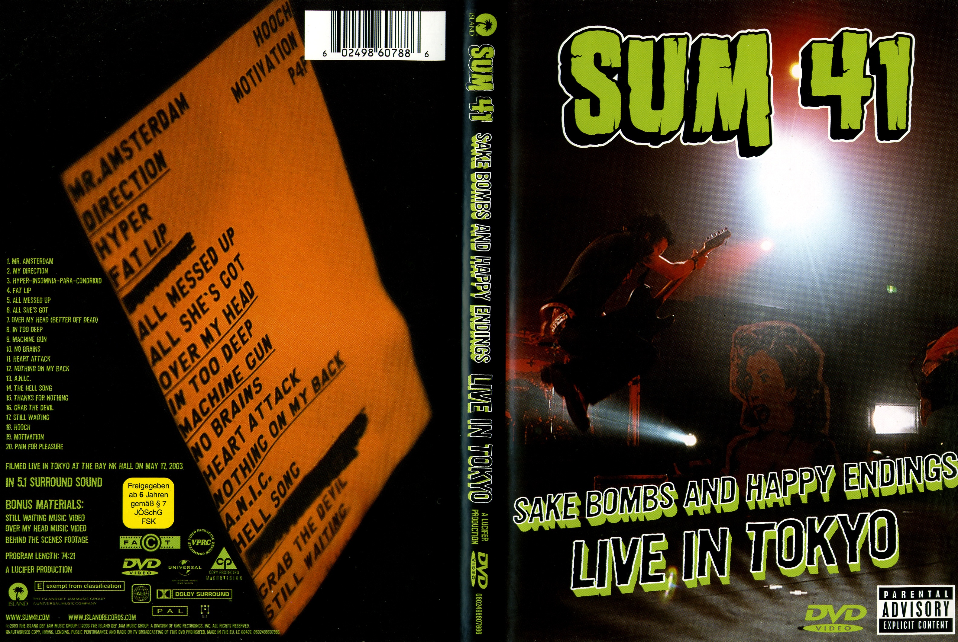 Jaquette DVD Sum 41 - Sake bombs and happy endings
