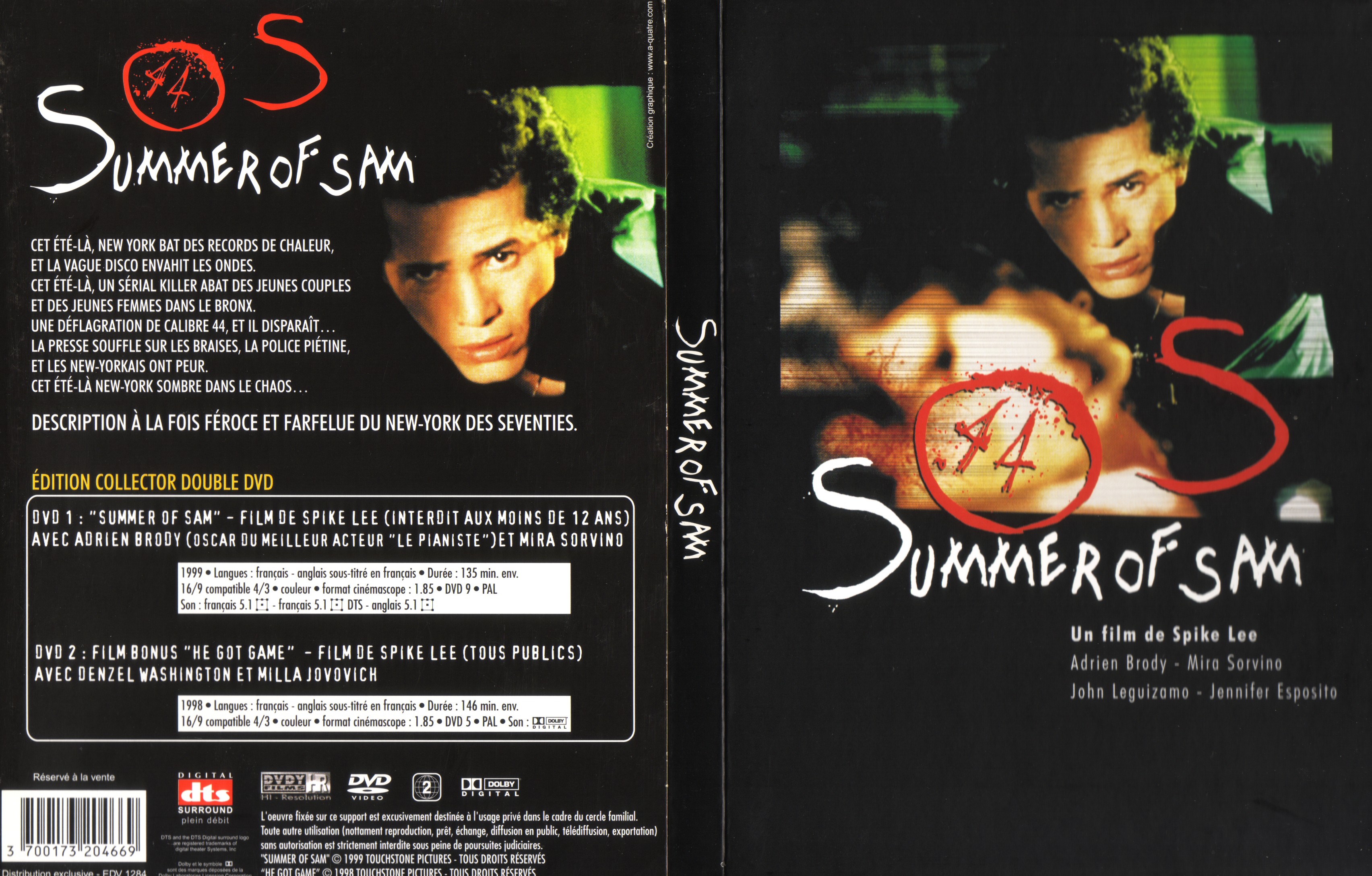 Jaquette DVD Summer of Sam