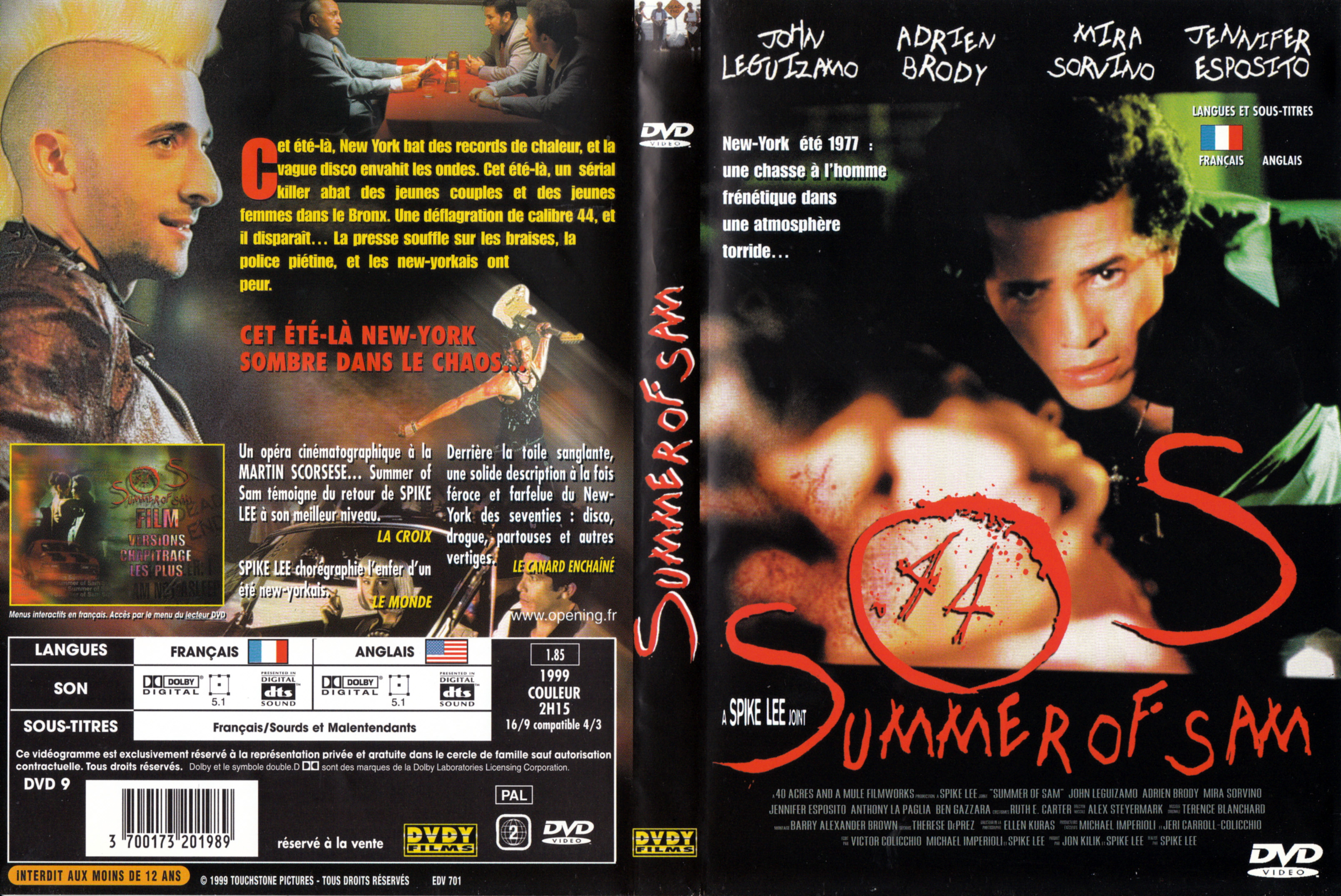 Jaquette DVD Summer of Sam v2