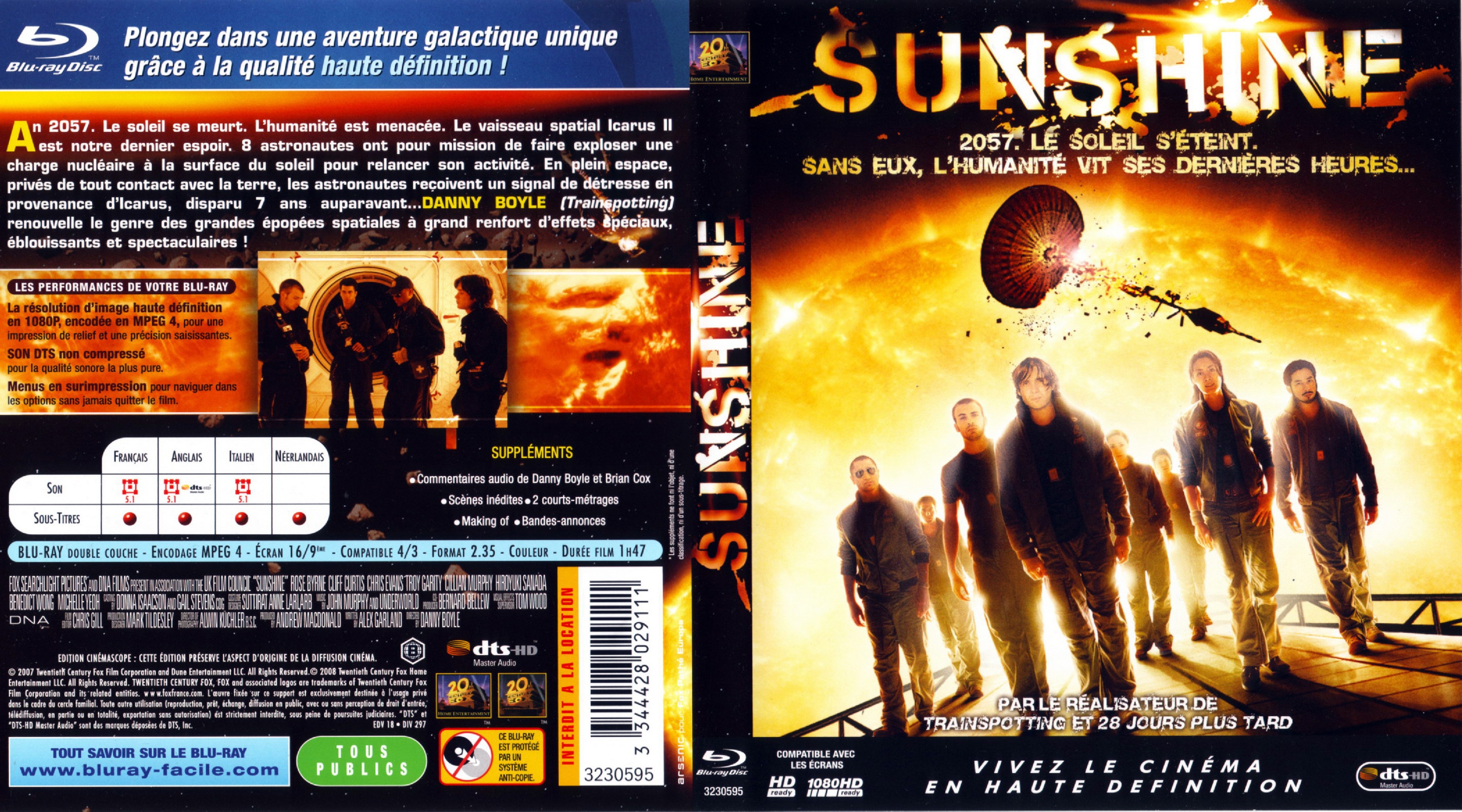 Jaquette DVD Sunshine (2007) (BLU-RAY)