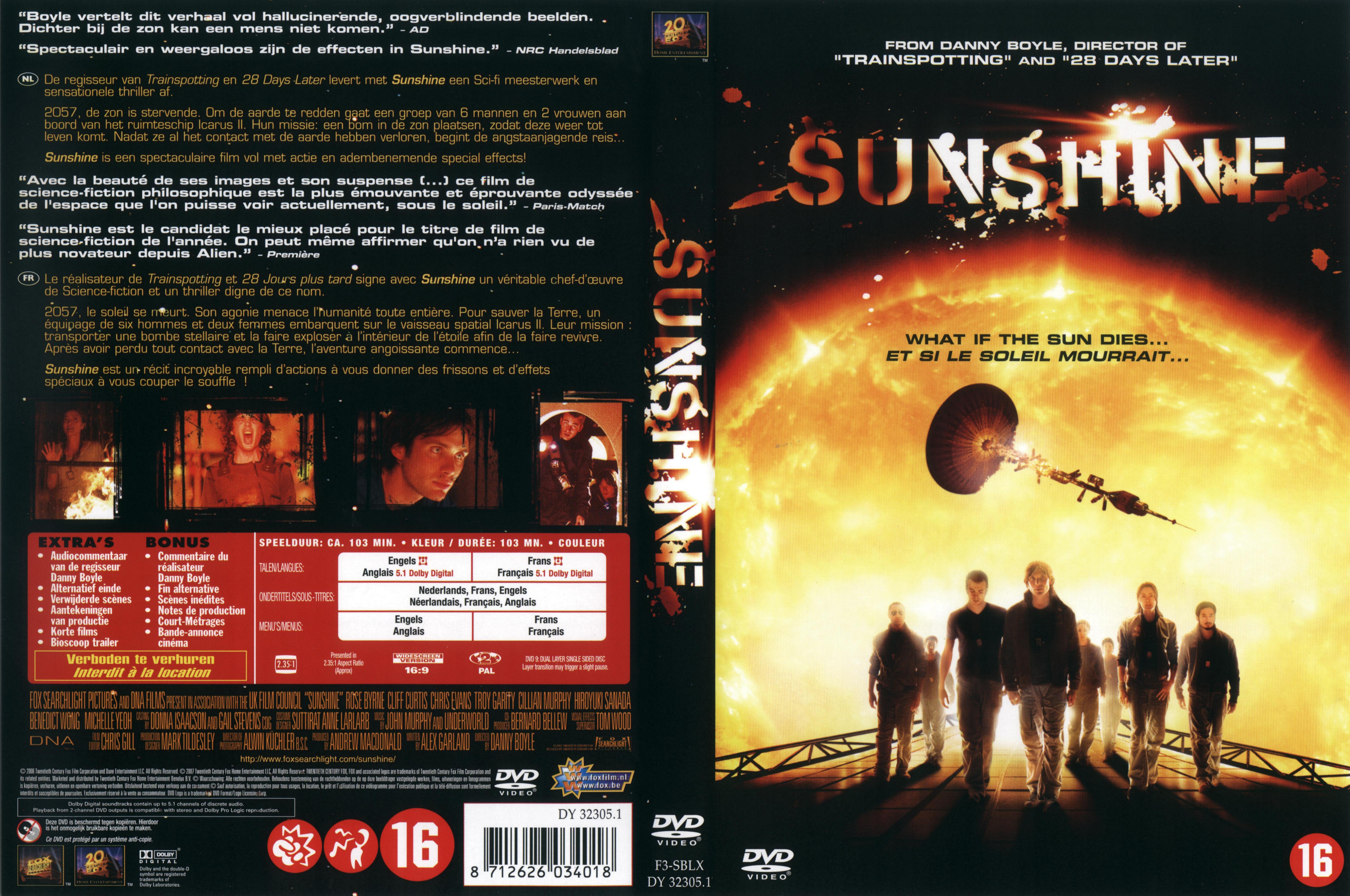 Jaquette DVD Sunshine (2007) v2