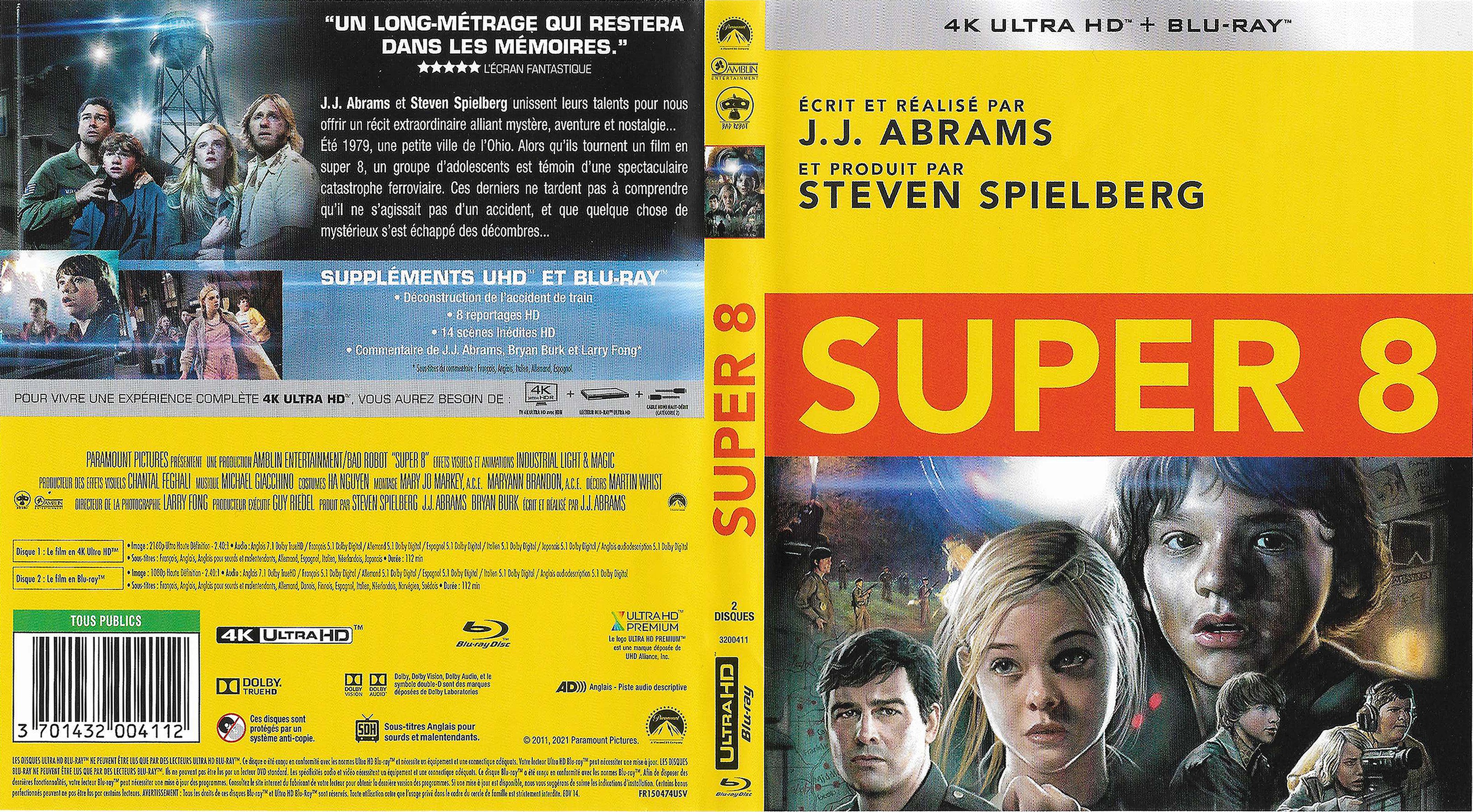 Jaquette DVD Super 8 4K (BLU-RAY)