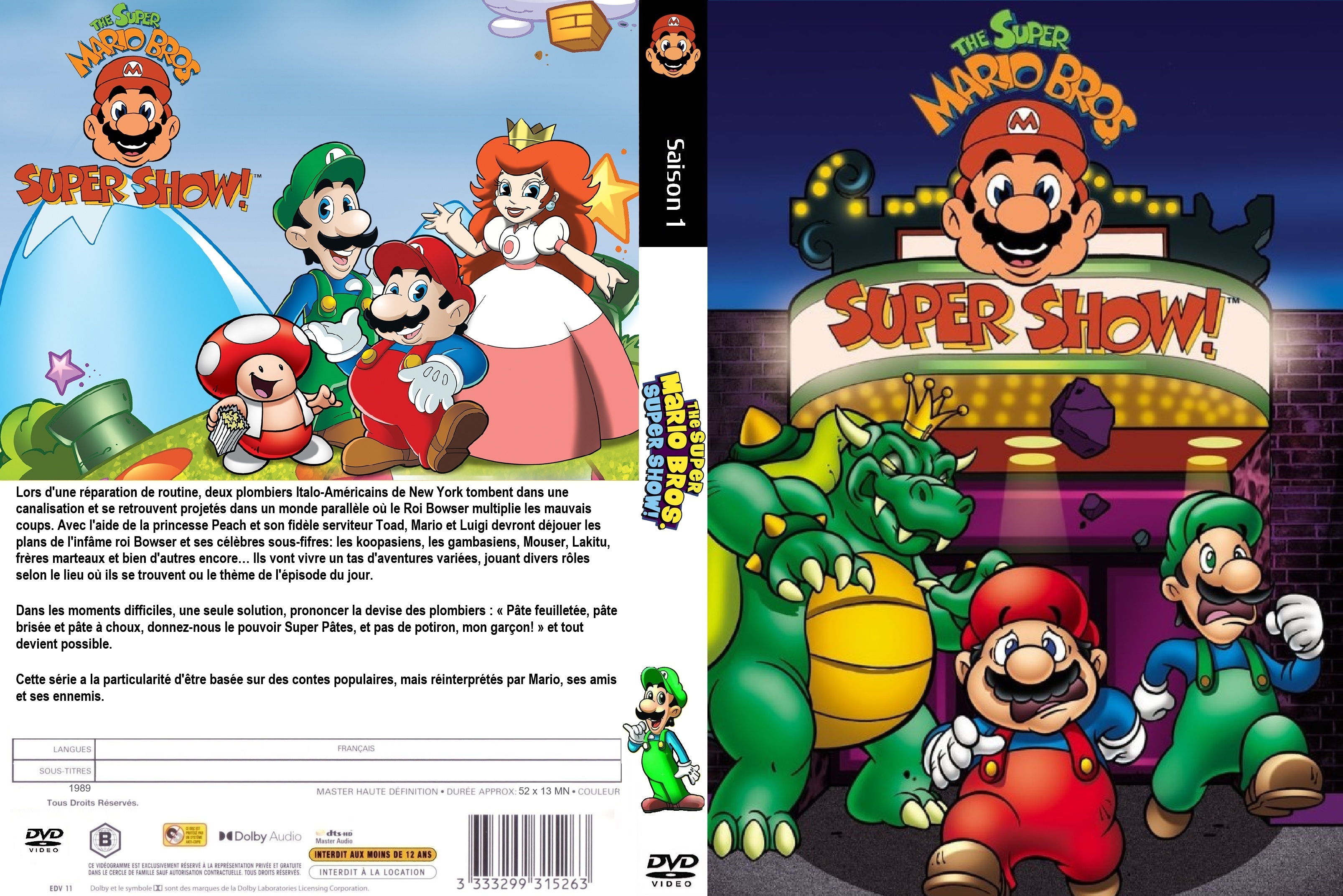 Jaquette DVD Super Mario Bros saison 1 custom