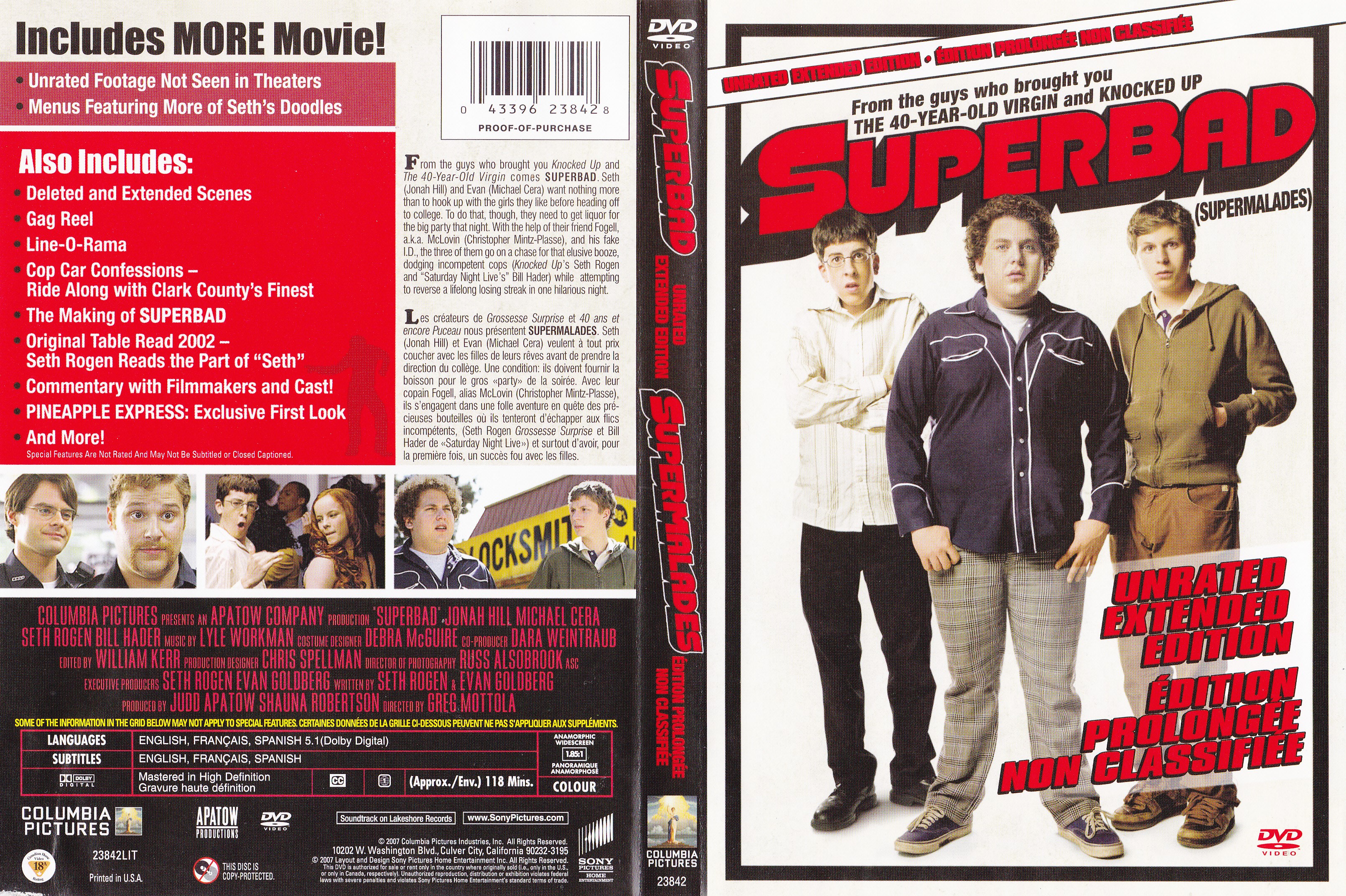 Jaquette DVD Superbad - Supermalades (Canadienne)