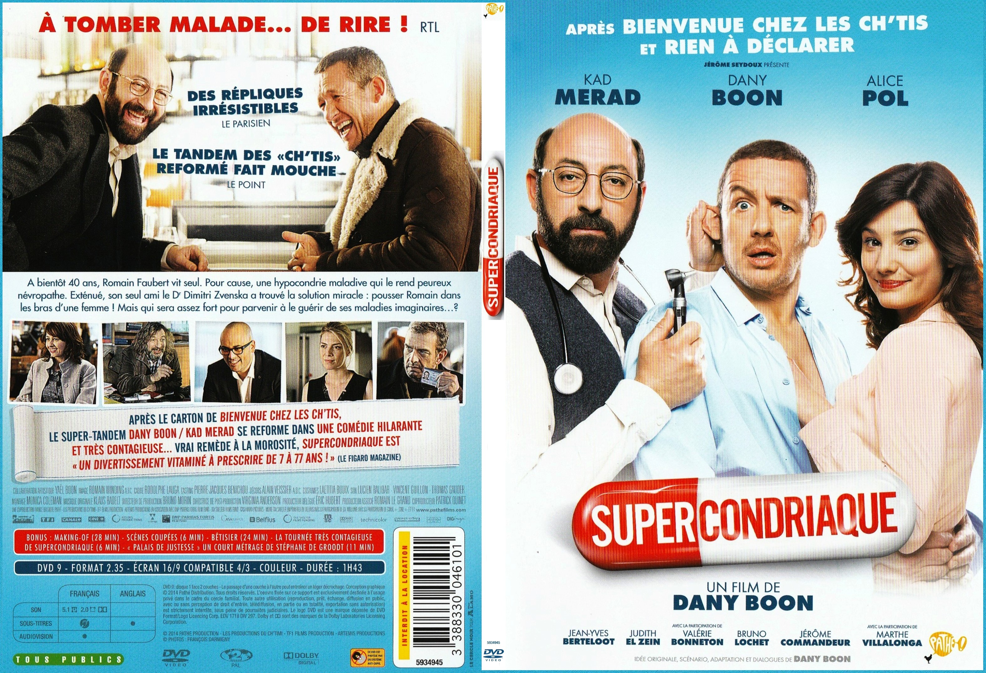 Jaquette DVD Supercondriaque - SLIM