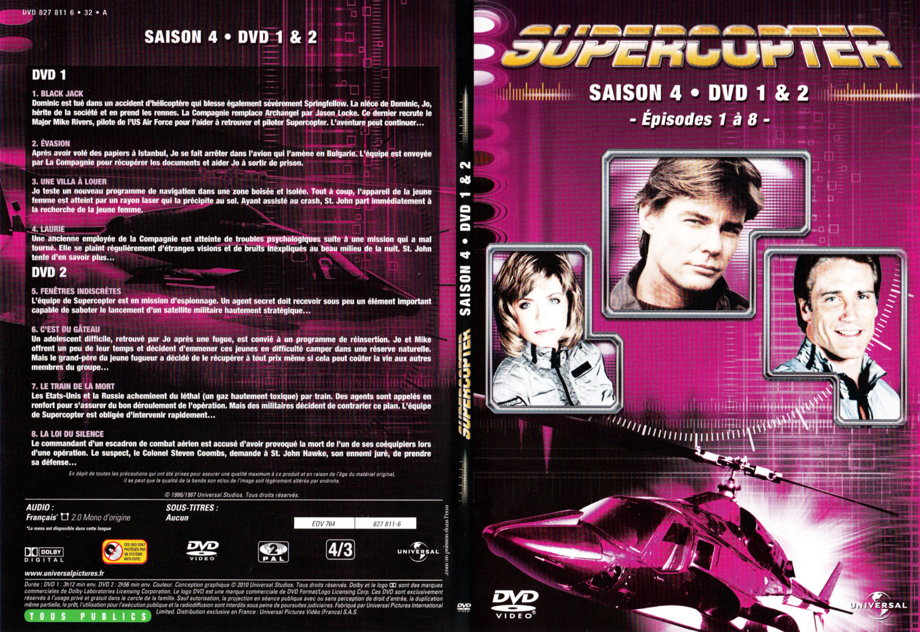 Jaquette DVD Supercopter Saison 4 DVD 1