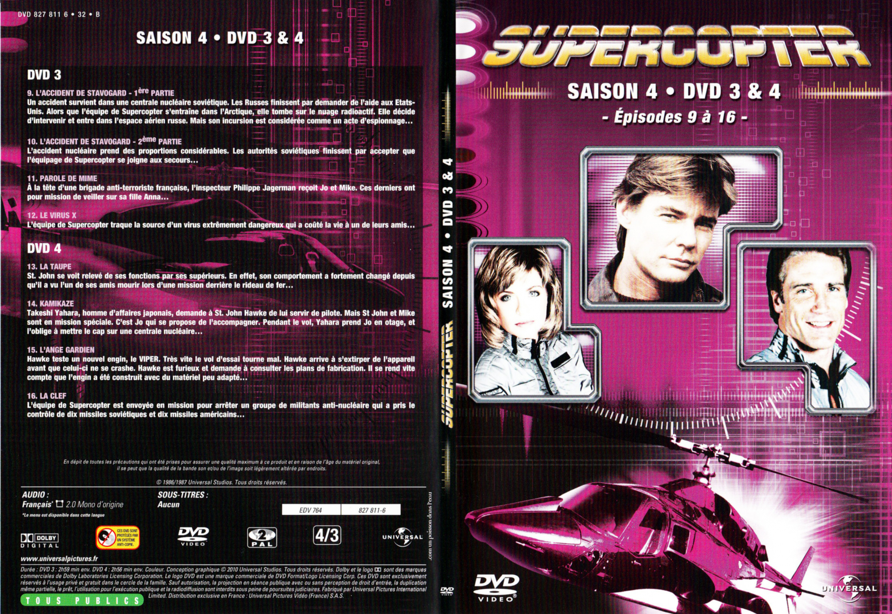 Jaquette DVD Supercopter Saison 4 DVD 2