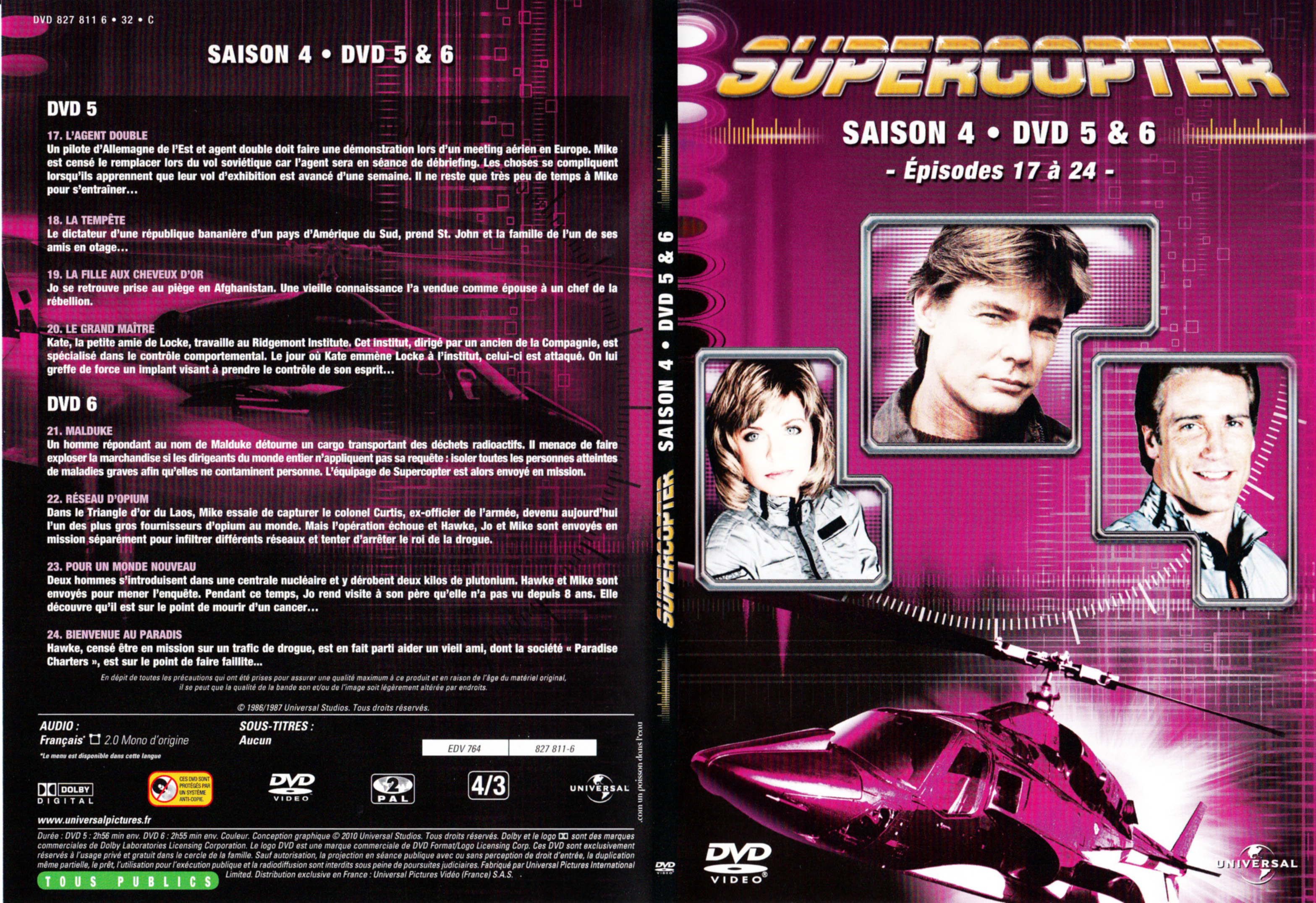 Jaquette DVD Supercopter Saison 4 DVD 3