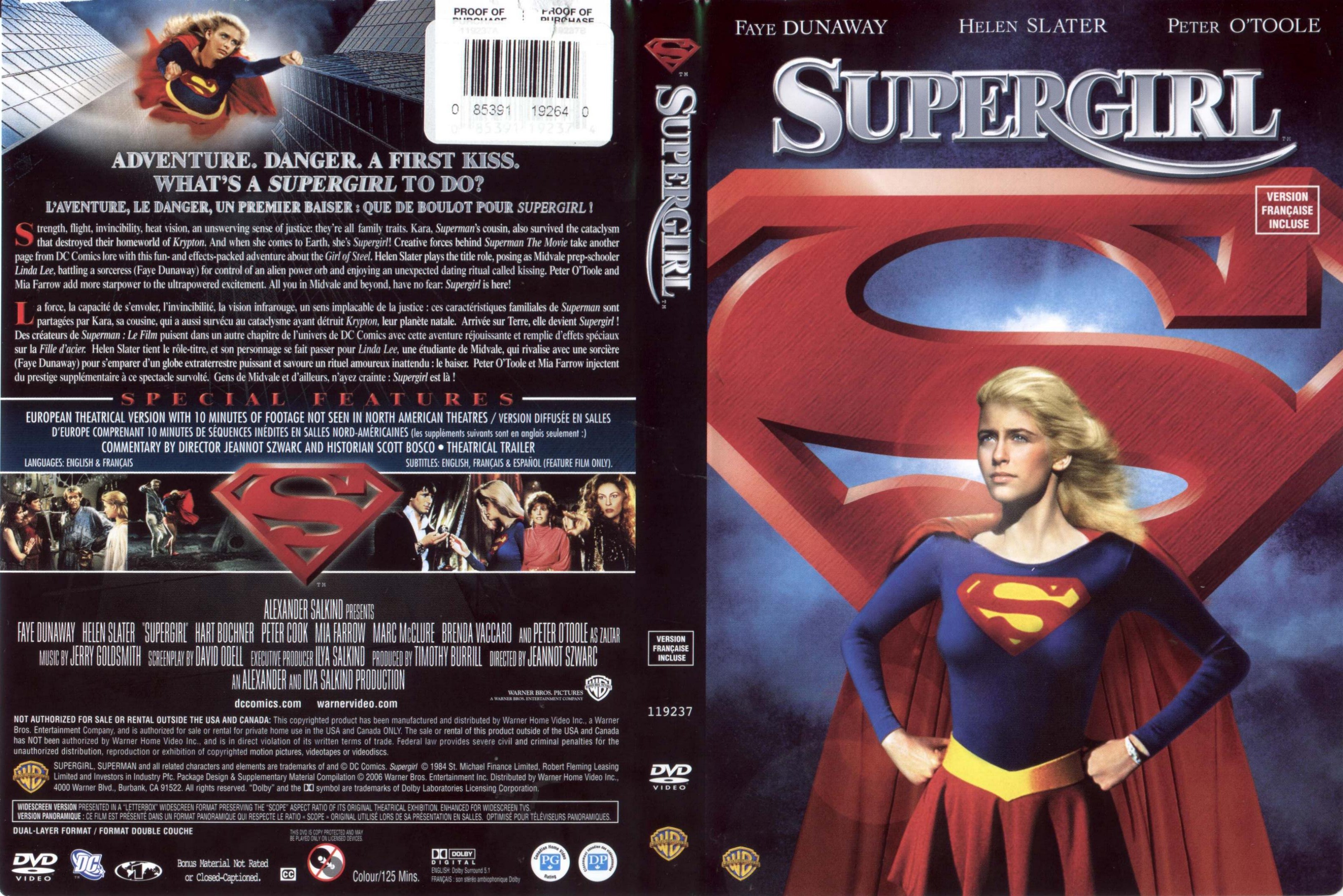 Jaquette DVD Supergirl Zone 1