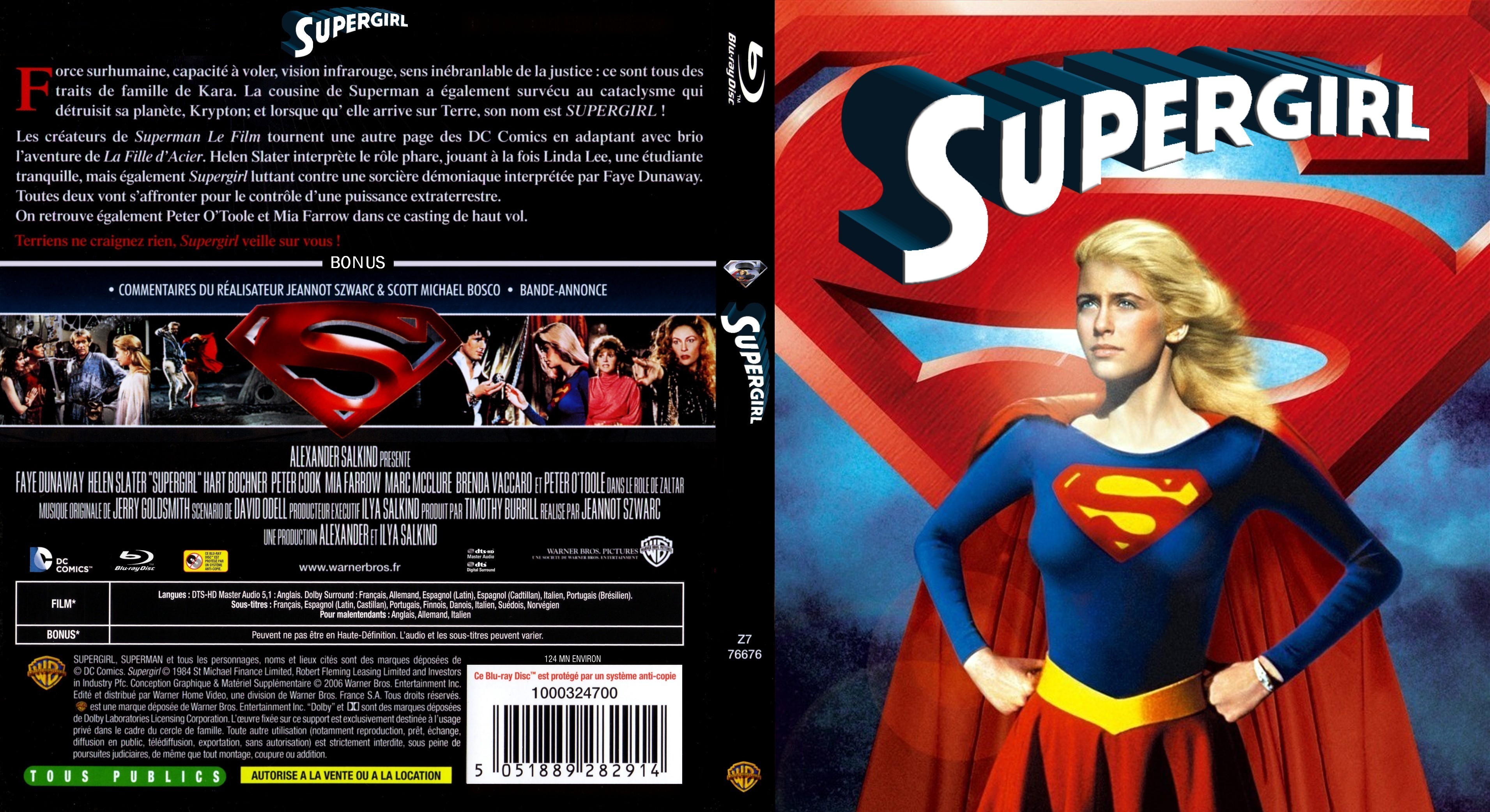 Jaquette DVD Supergirl custom (BLU-RAY)