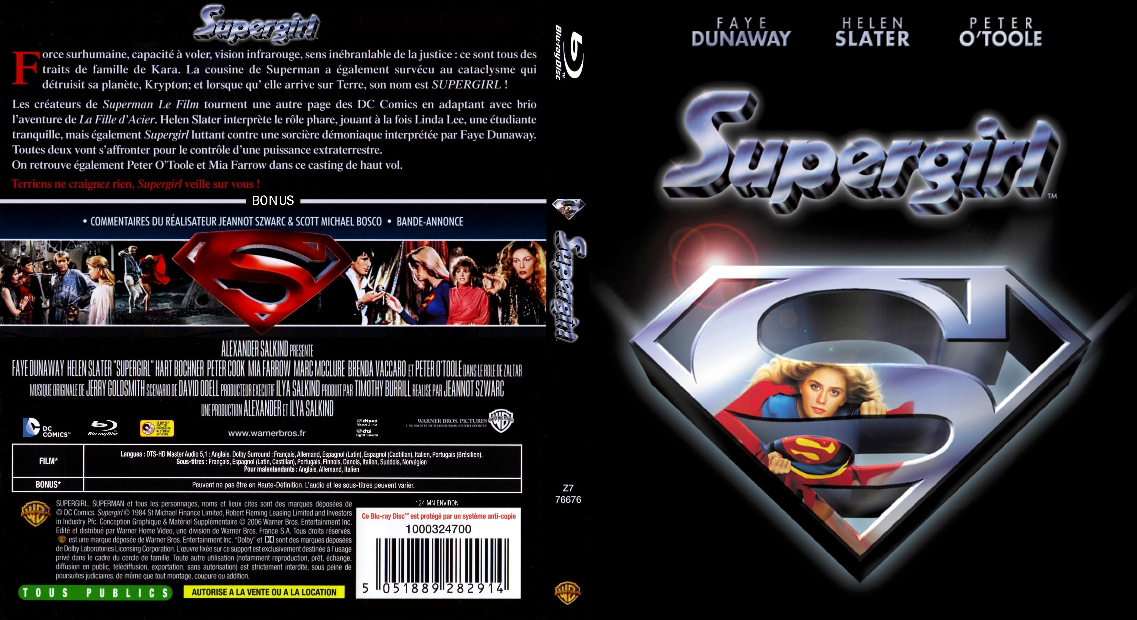 Jaquette DVD Supergirl custom (BLU-RAY) v2