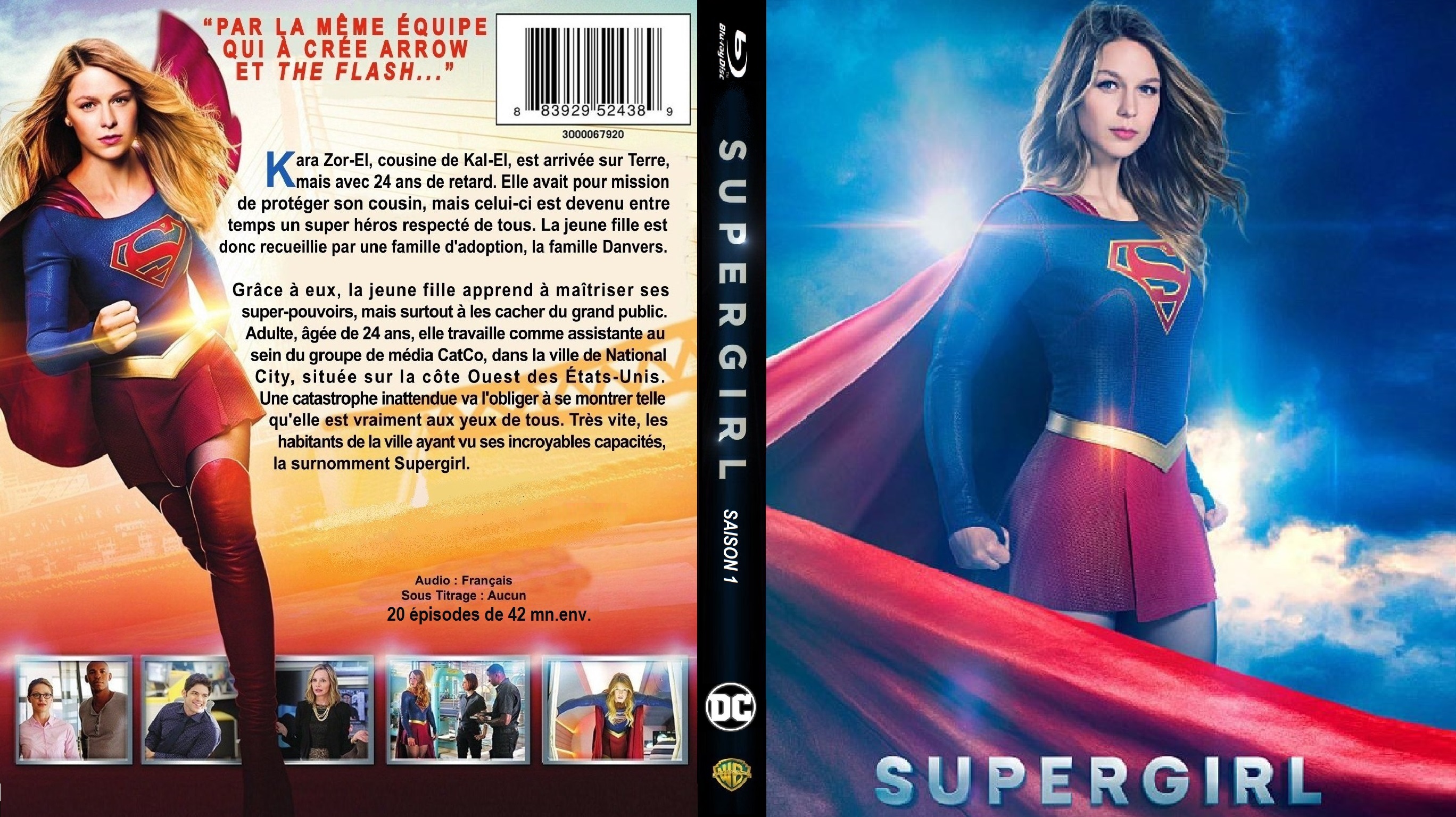 Jaquette DVD Supergirl saison 1 custom (BLU-RAY)