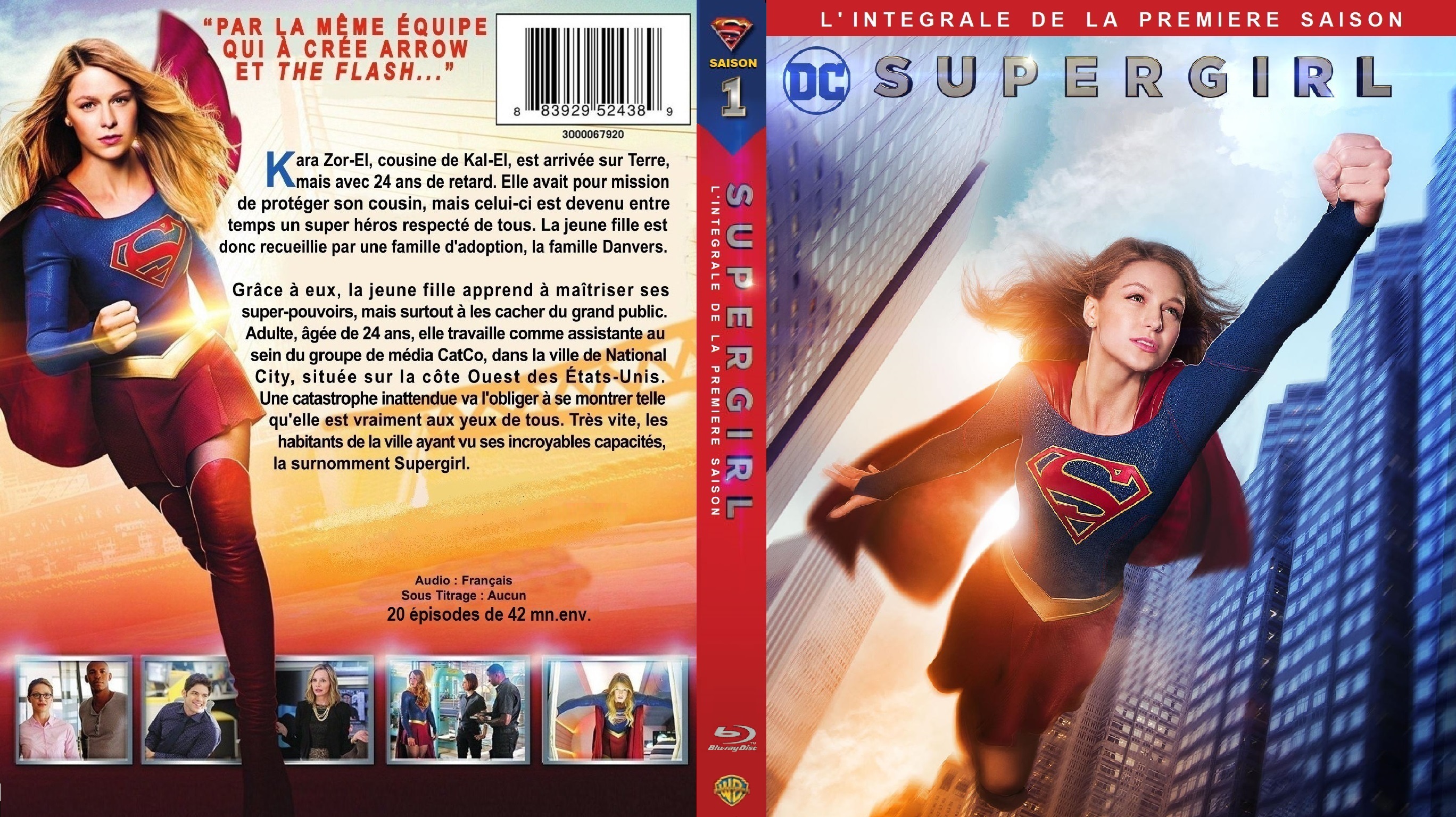 Jaquette DVD Supergirl saison 1 custom (BLU-RAY) v3