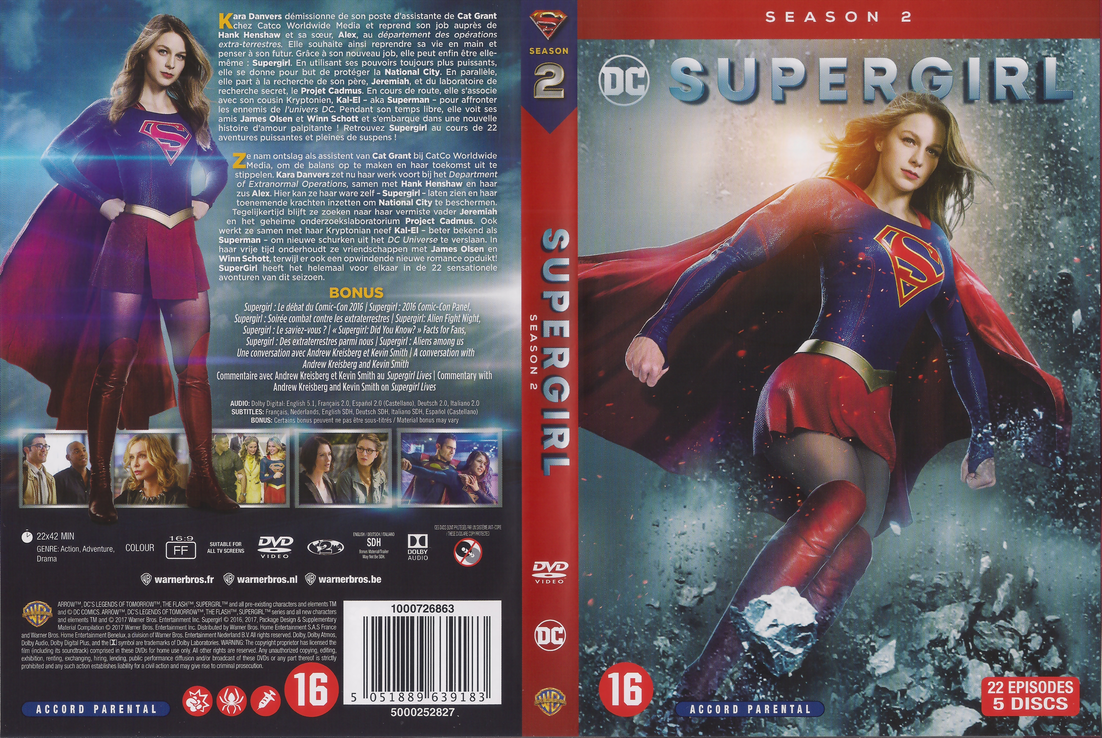 Jaquette DVD Supergirl saison 2