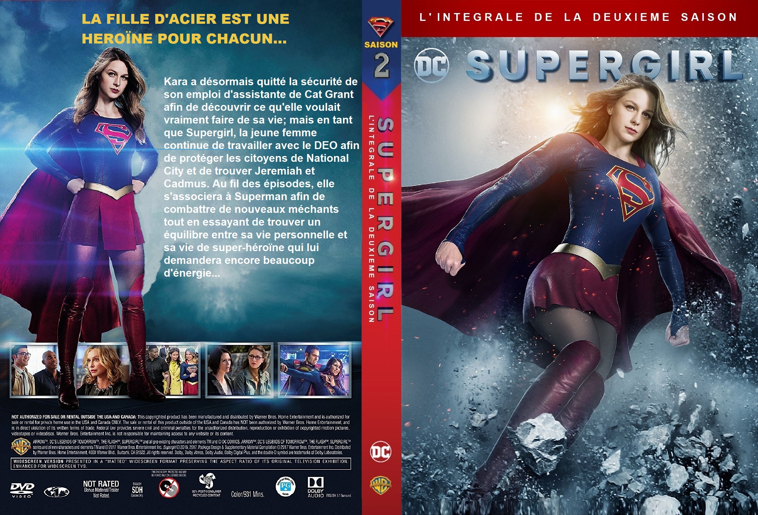 Jaquette DVD Supergirl saison 2 custom