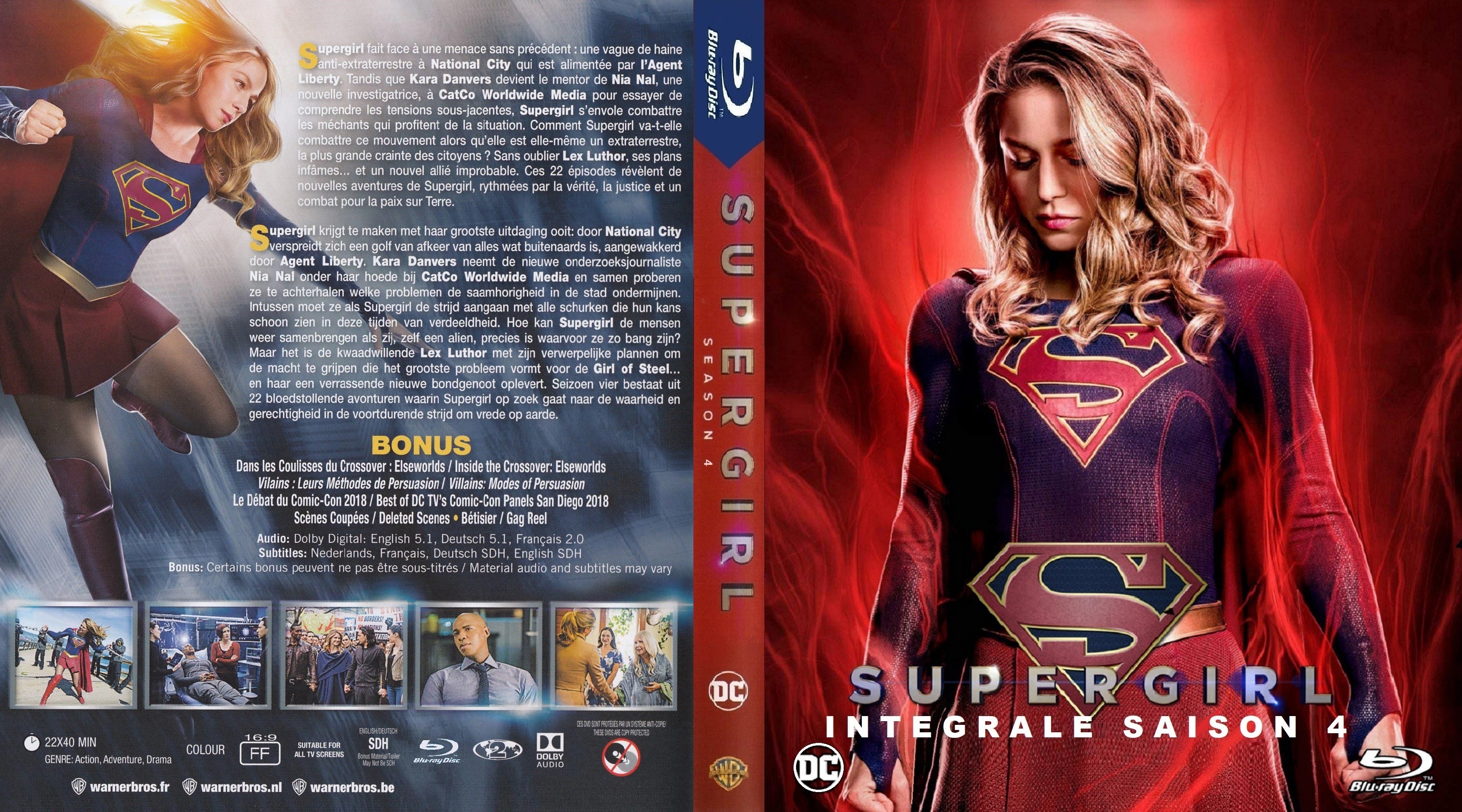Jaquette DVD Supergirl saison 4 custom (BLU-RAY)