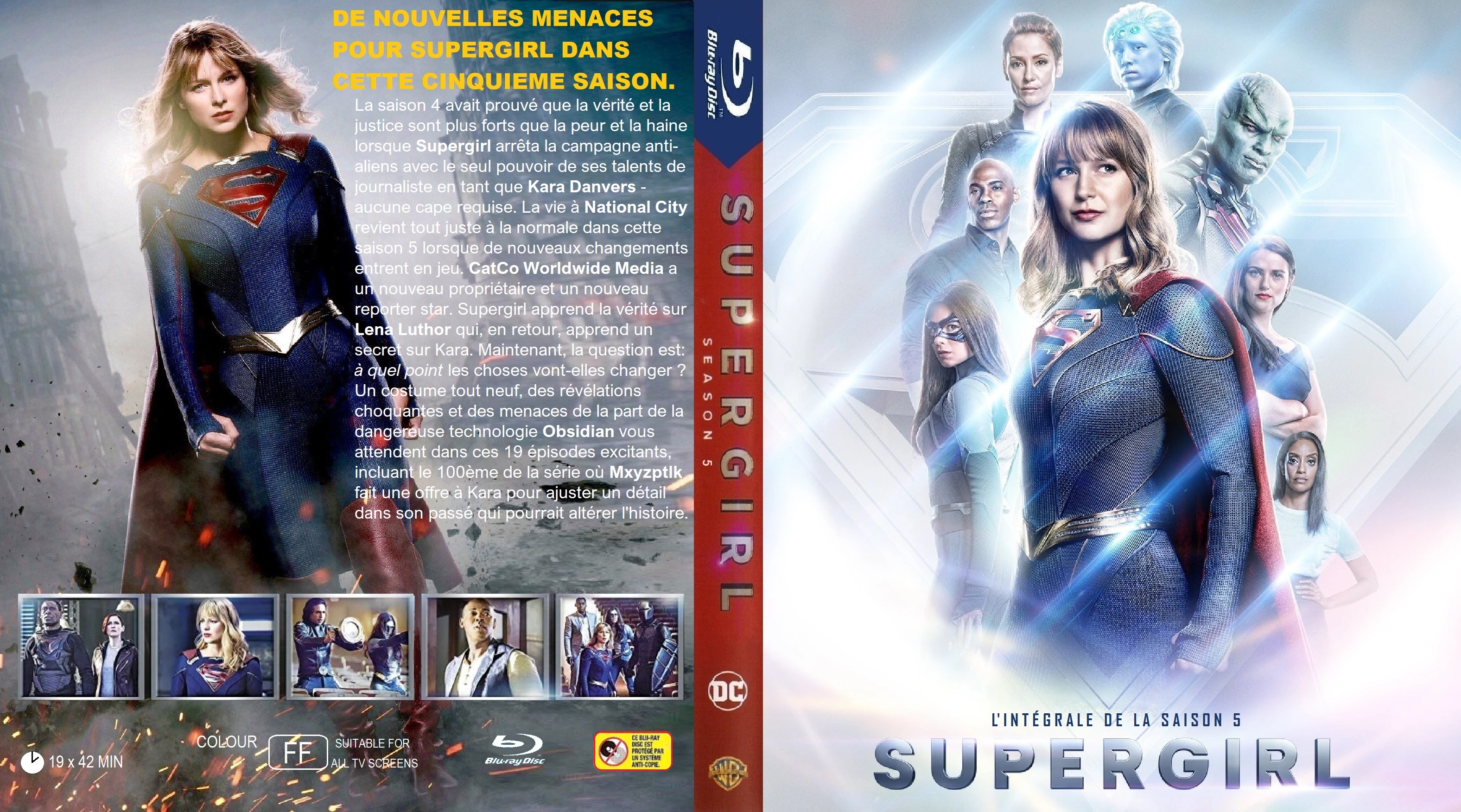 Jaquette DVD Supergirl saison 5 custom (BLU-RAY)