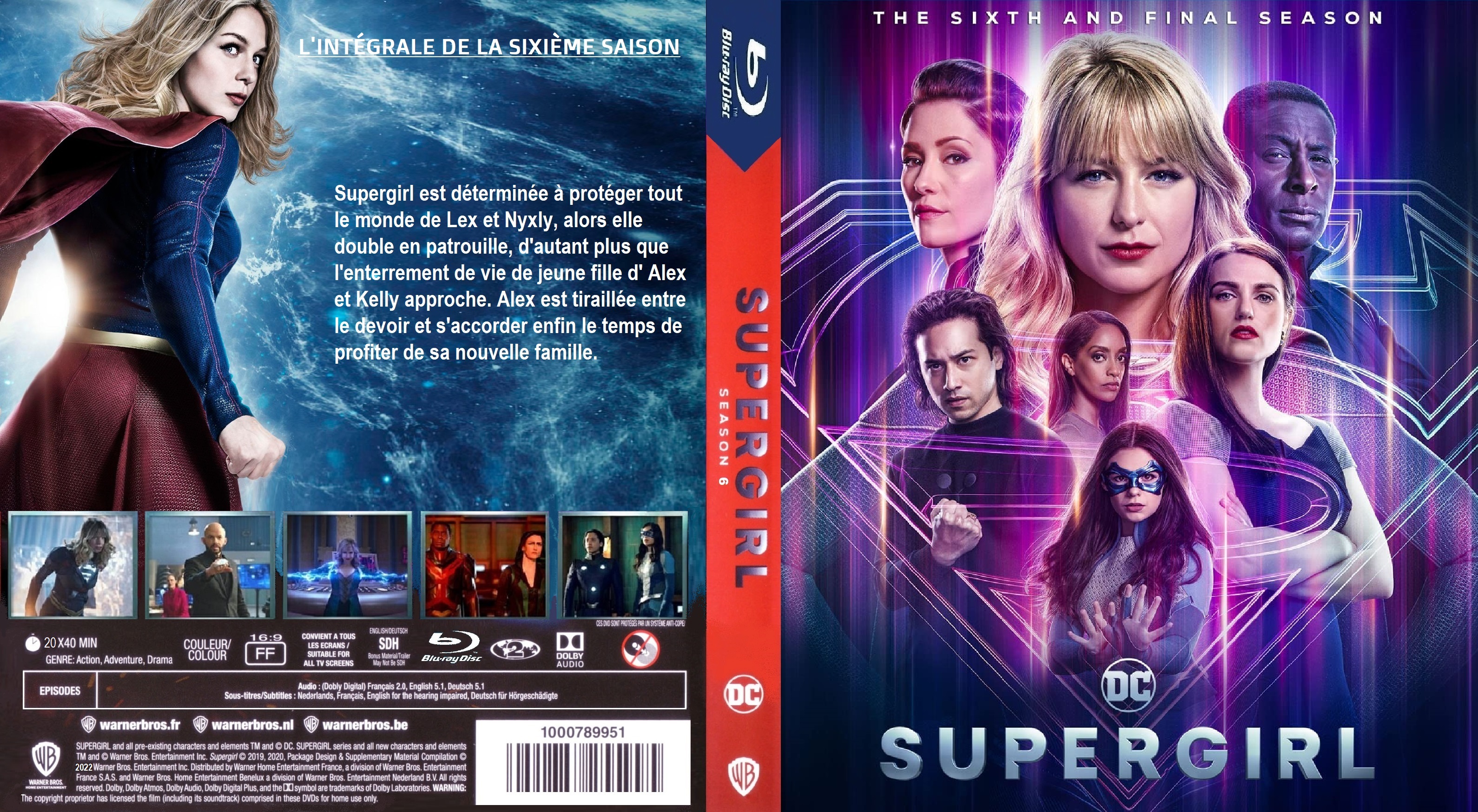 Jaquette DVD Supergirl saison 6 custom (BLU-RAY)